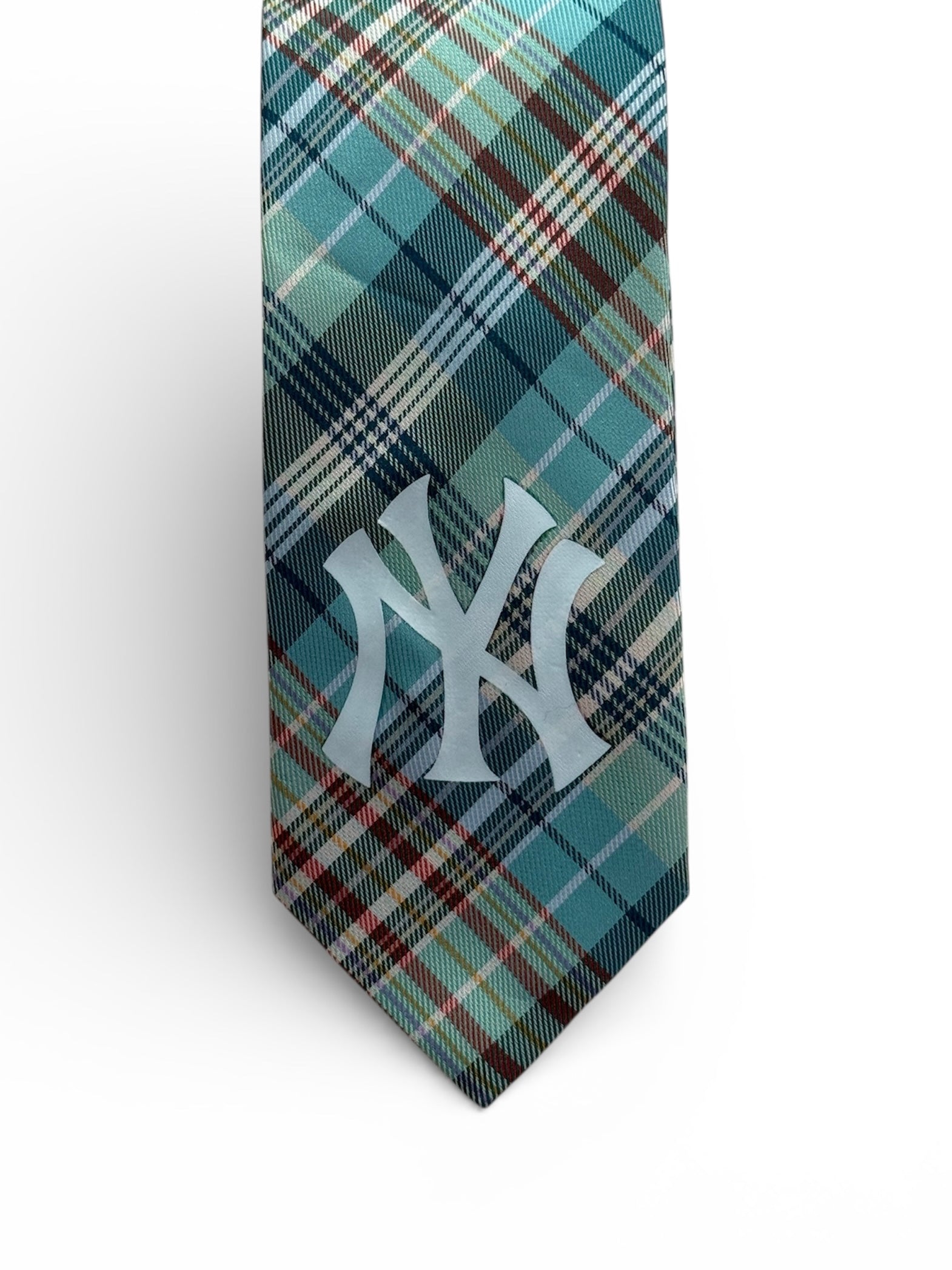 Cravatta New Yankees scozzese sull’azzurro