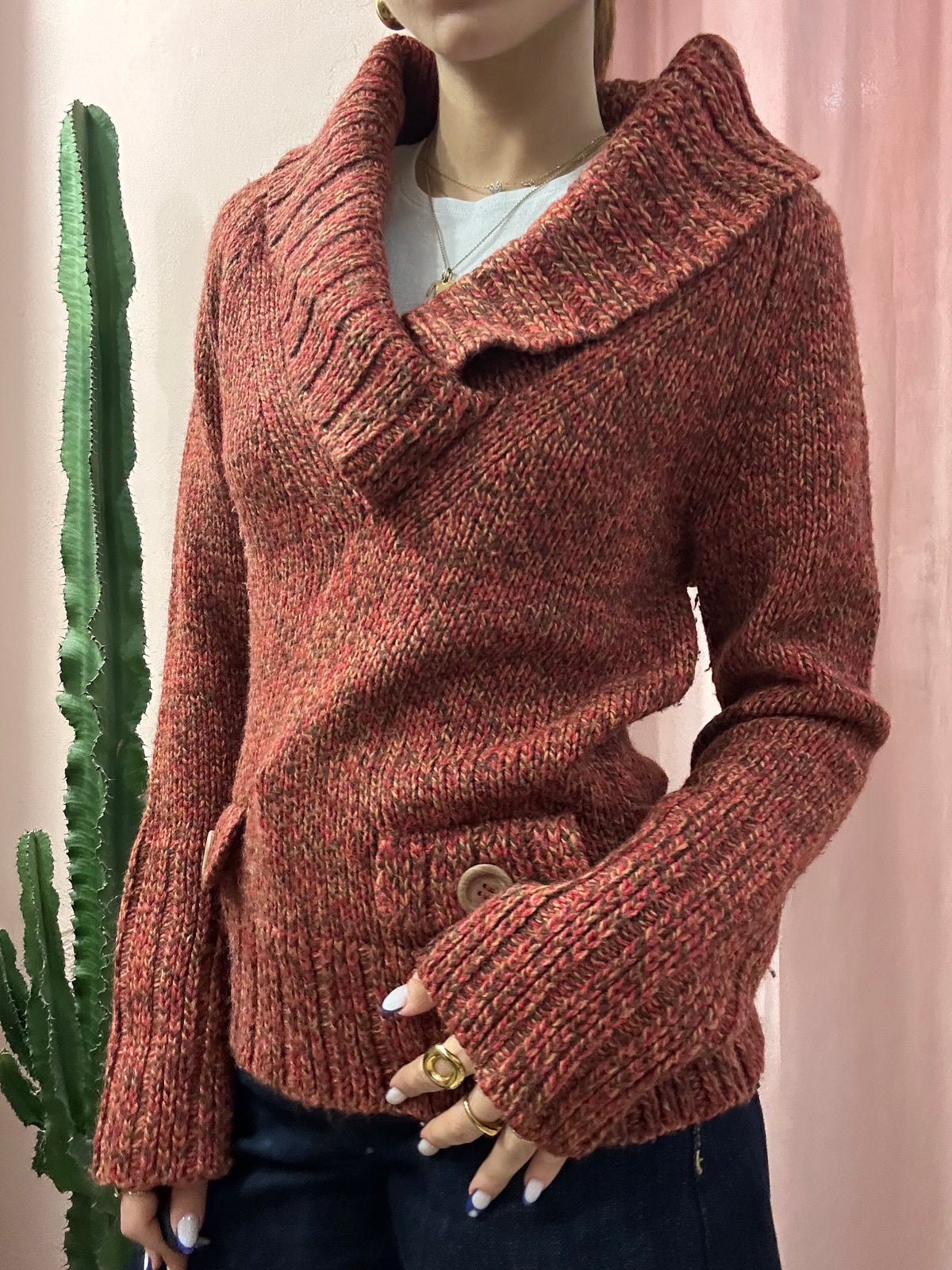 Maglione Max&co. mélange dettaglio tasche