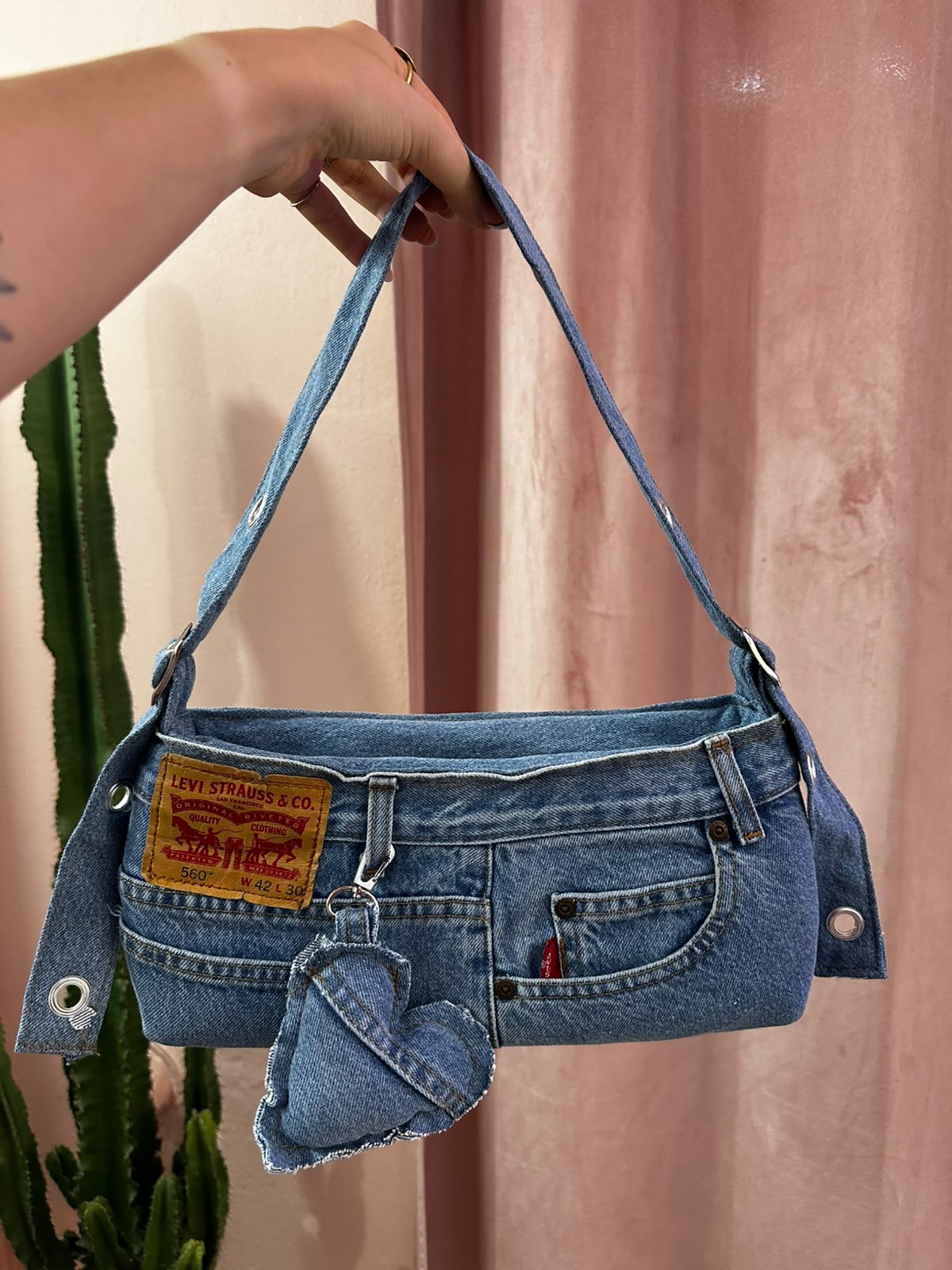 Borsa Levis baguette upcycling denim