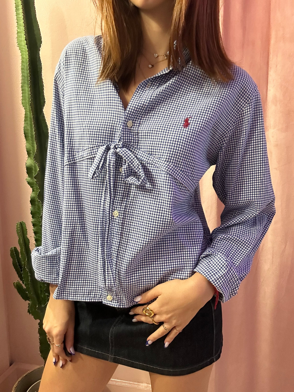 Camicia ralph lauren vichy fiocco
