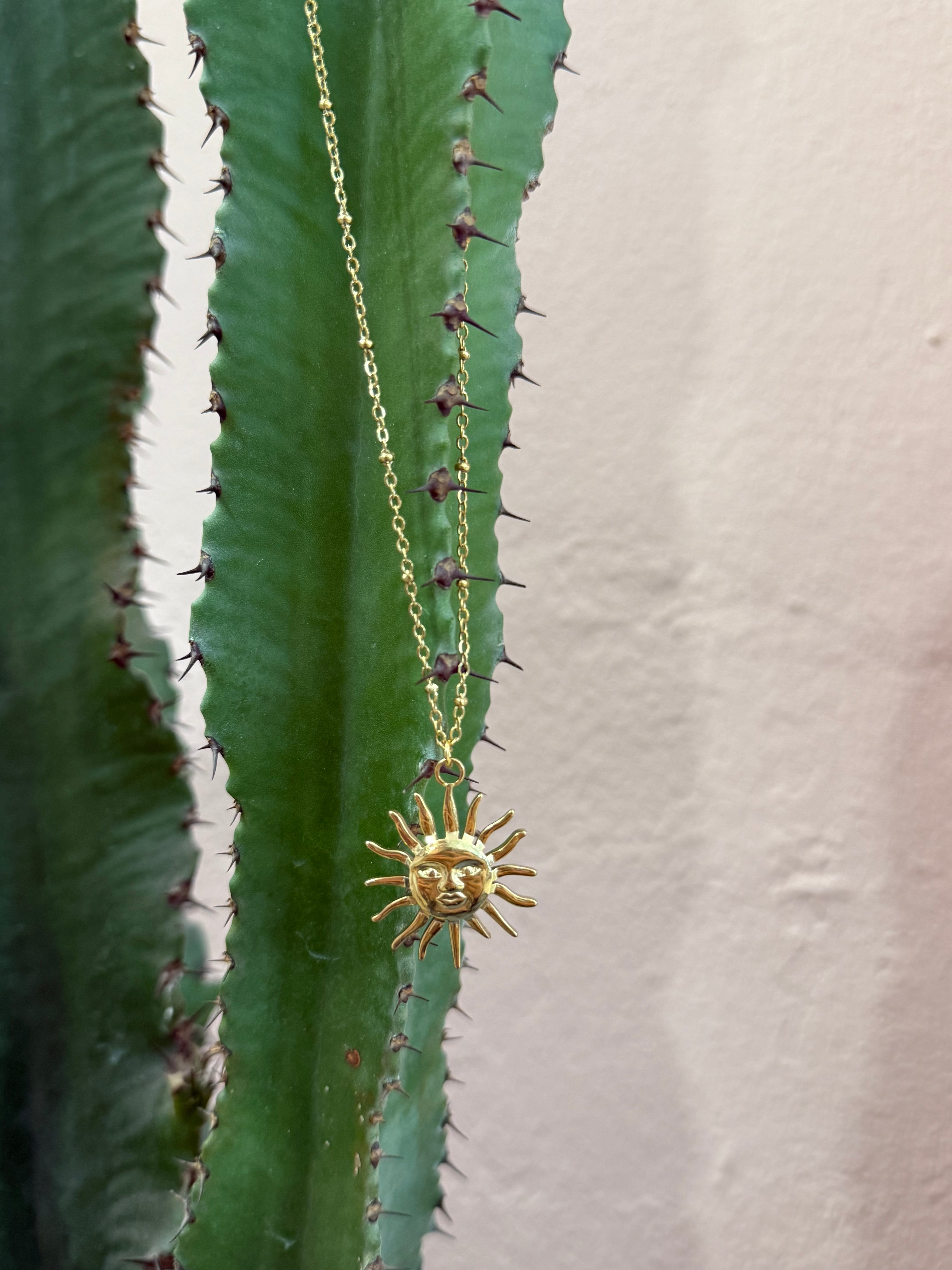 Collana con Sole gold/silver