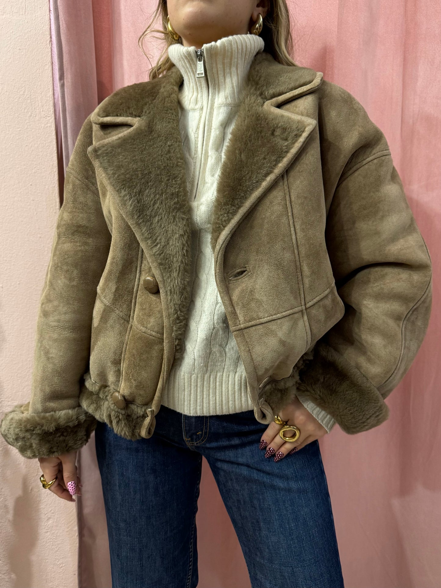 Montone crop nocciola