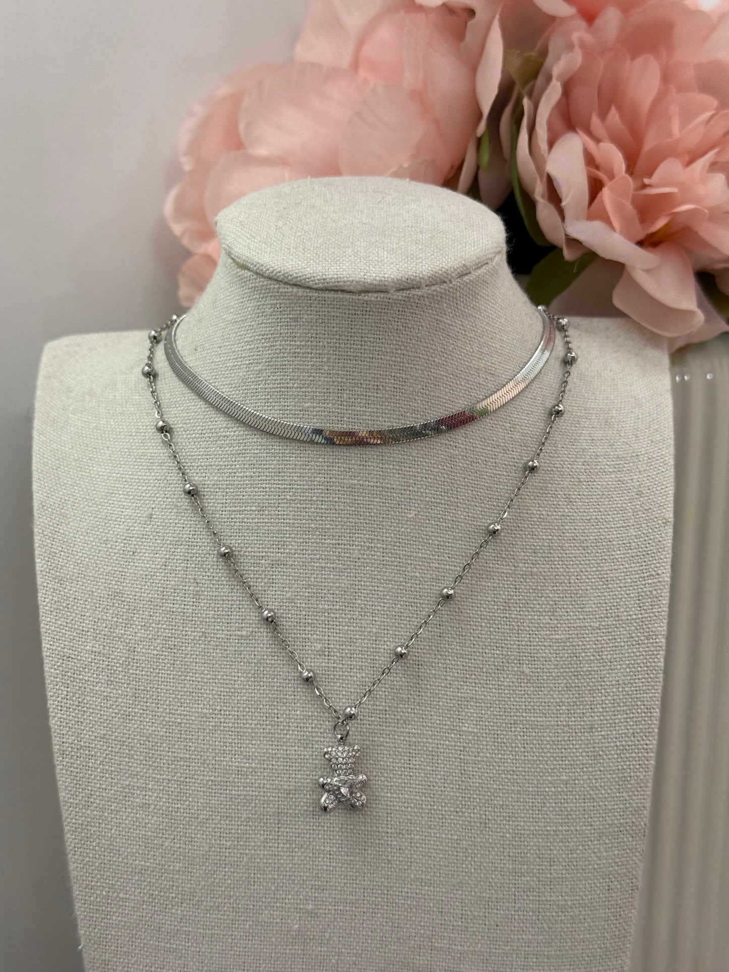 Collana orsetto silver