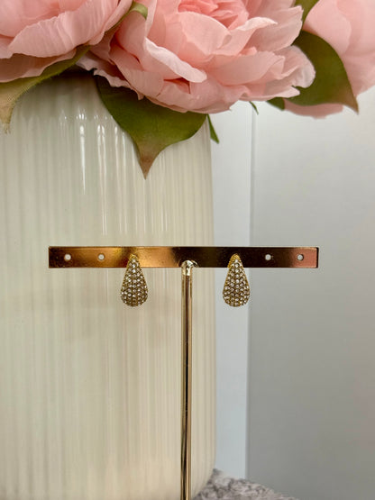 Goccia mini con zirconi gold/ silver