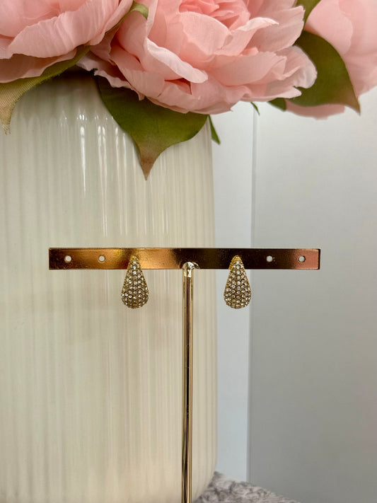 Goccia mini con zirconi gold/ silver