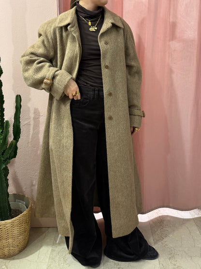 Cappotto vintage spigato in lana