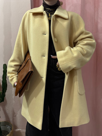 Cappotto vintage in lana crema