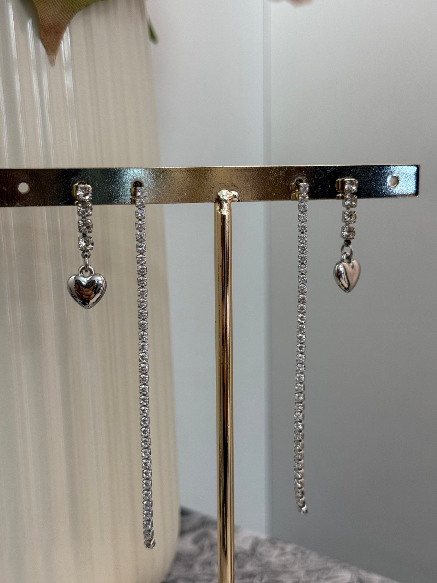 Orecchini pendenti con cuore