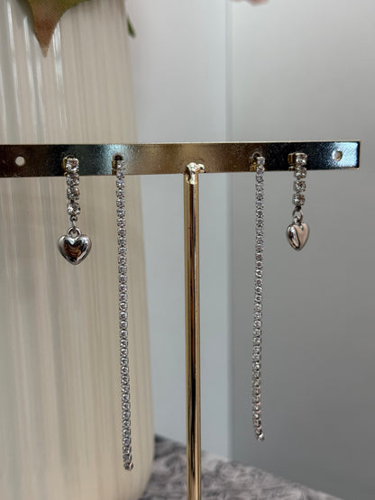 Orecchini pendenti con cuore