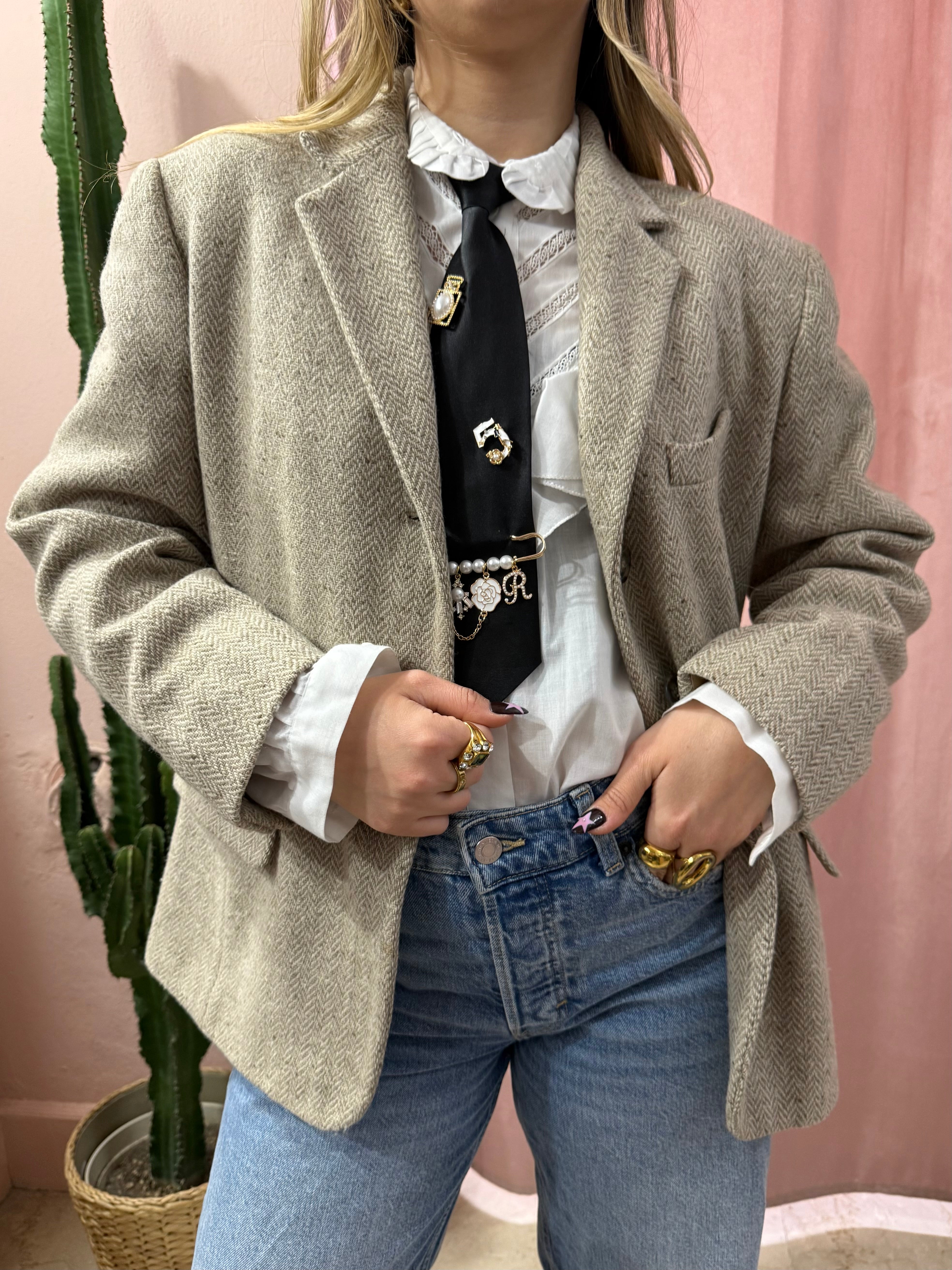 Blazer Intrend spigato beige