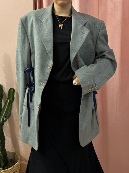 Blazer upcycling fiocchi principe di Galles