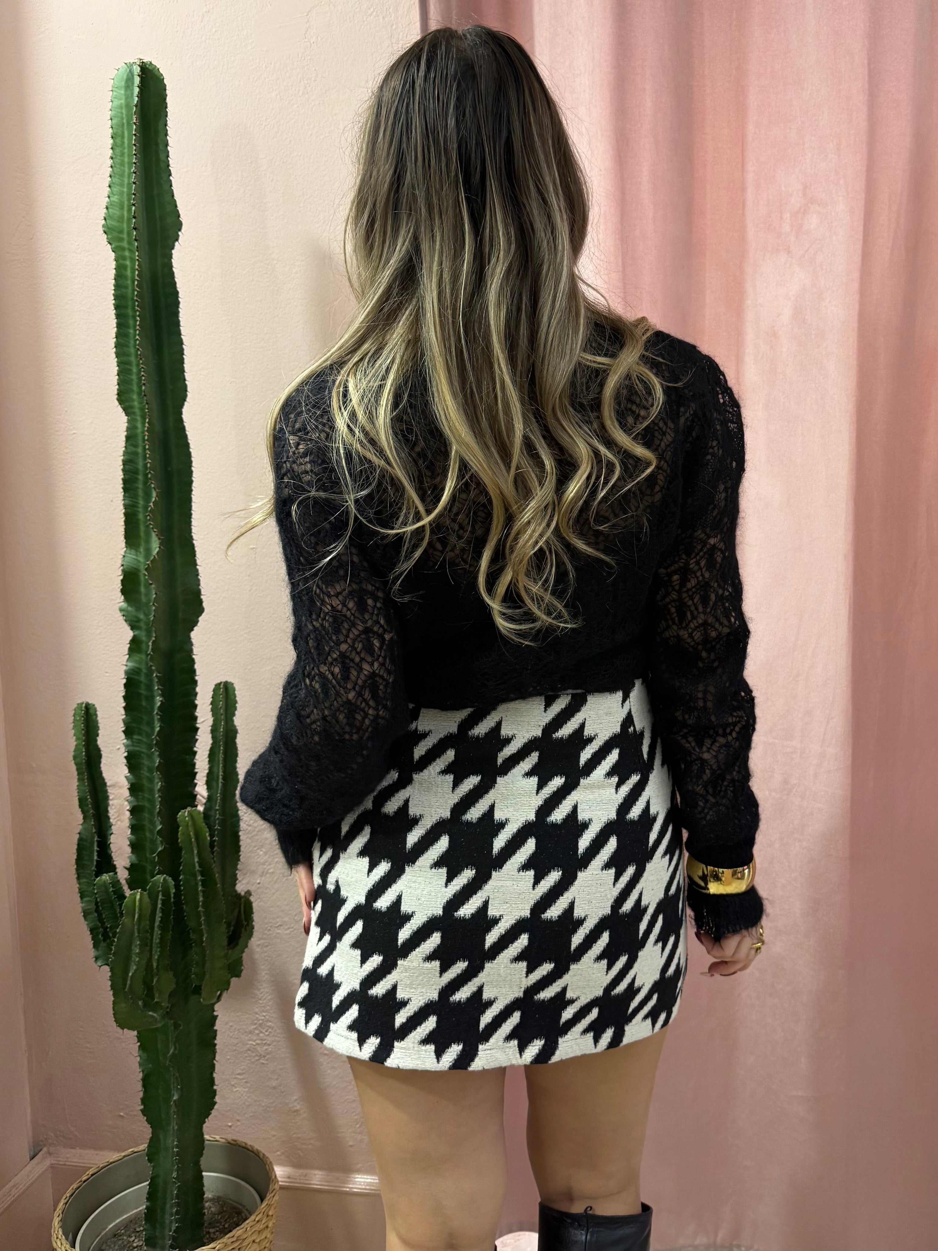 Minigonna pied de poule anni 2000