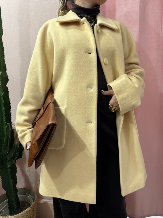 Cappotto vintage in lana crema