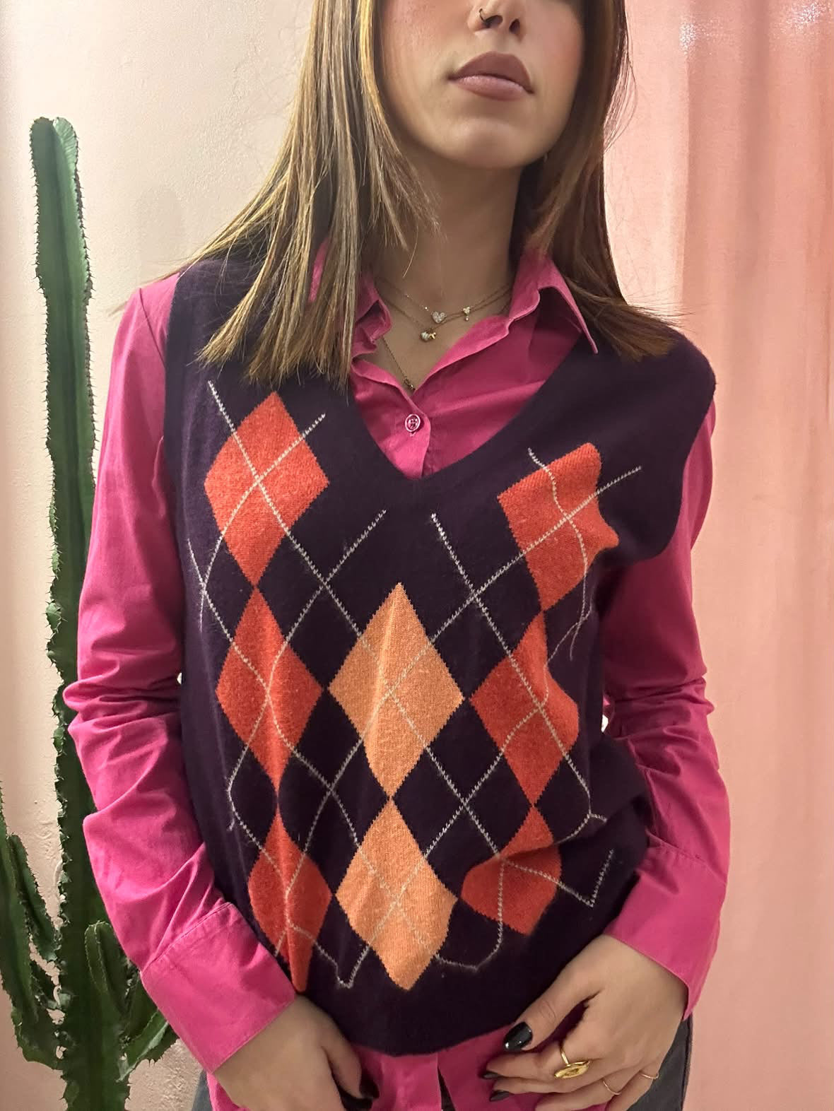 Gilet smanicato in puro cashmere