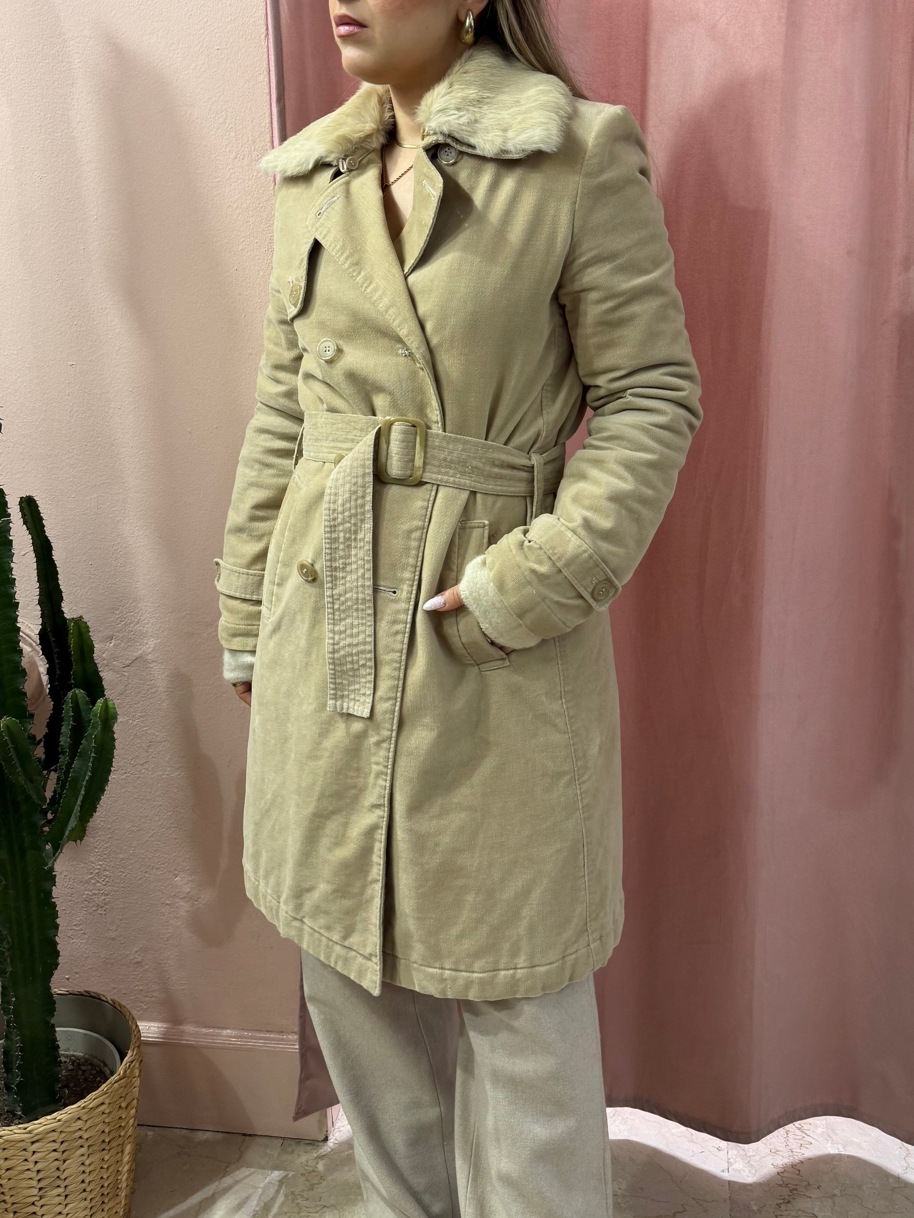 Trench IBlues collo in lapin