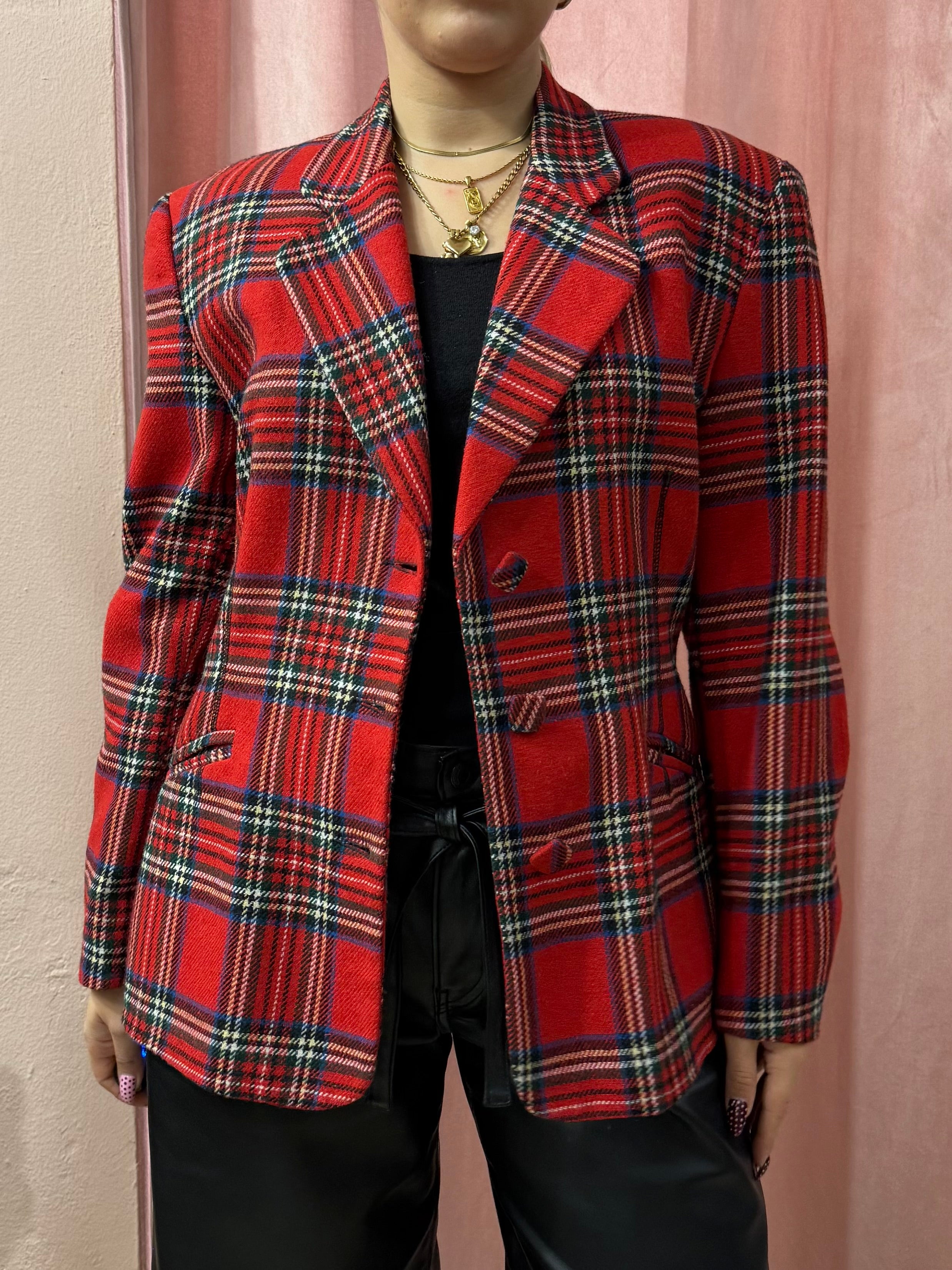 Blazer scozzese avvitato