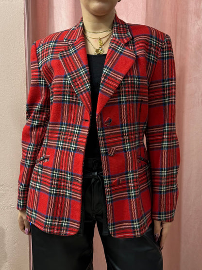 Blazer scozzese avvitato