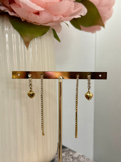 Orecchini pendenti con cuore