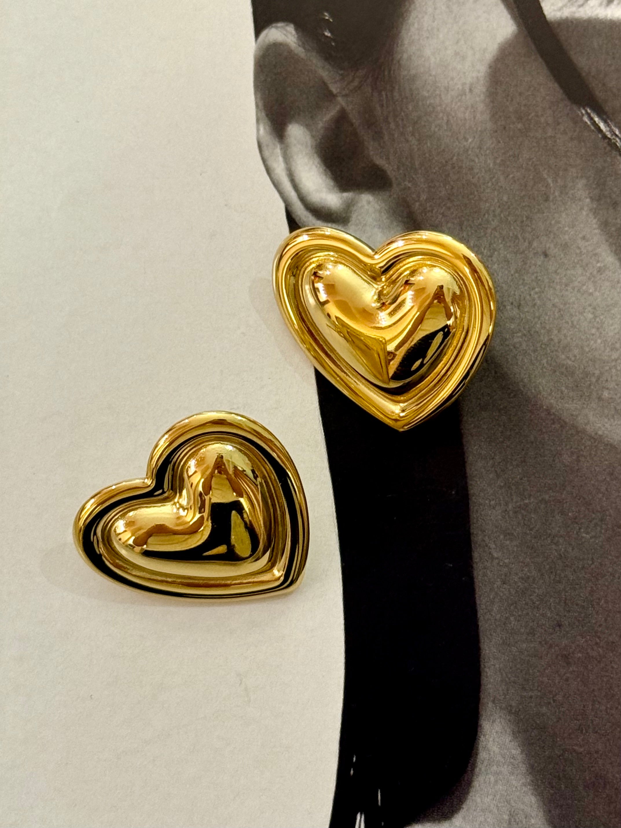 Orecchini cuore gold