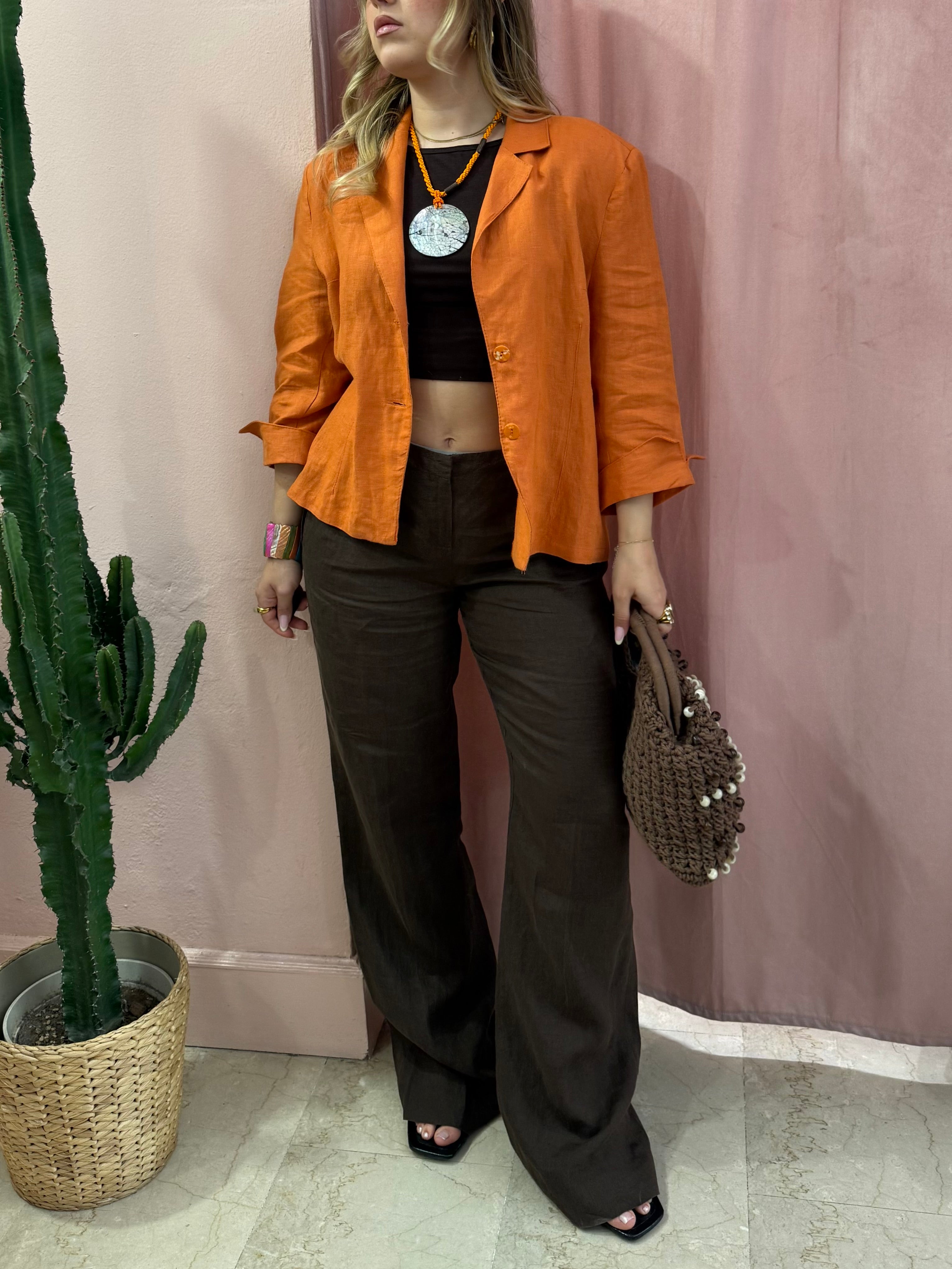 Pantalone Max&co. moro in puro lino