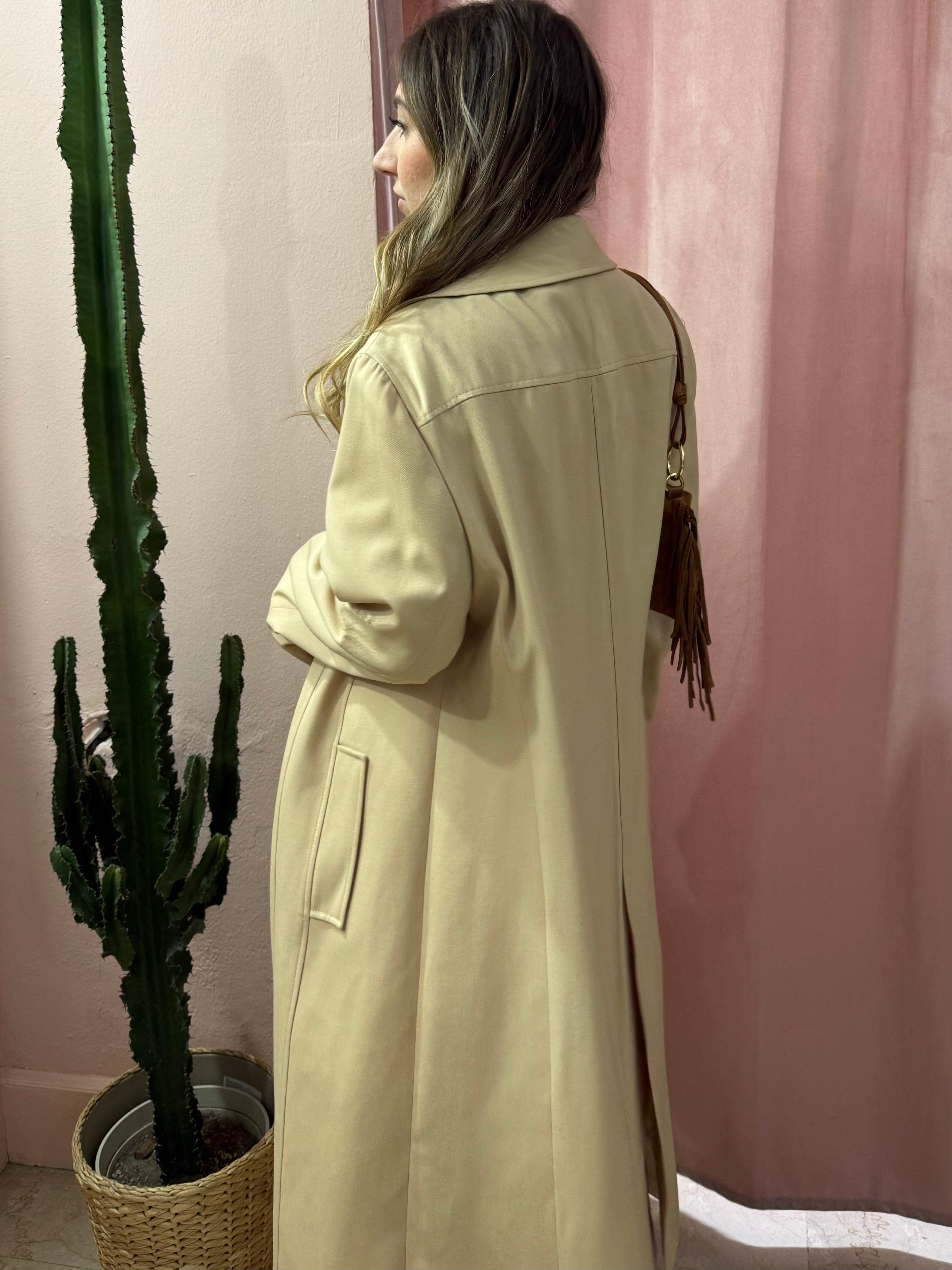 Cappotto vintage giallo burro