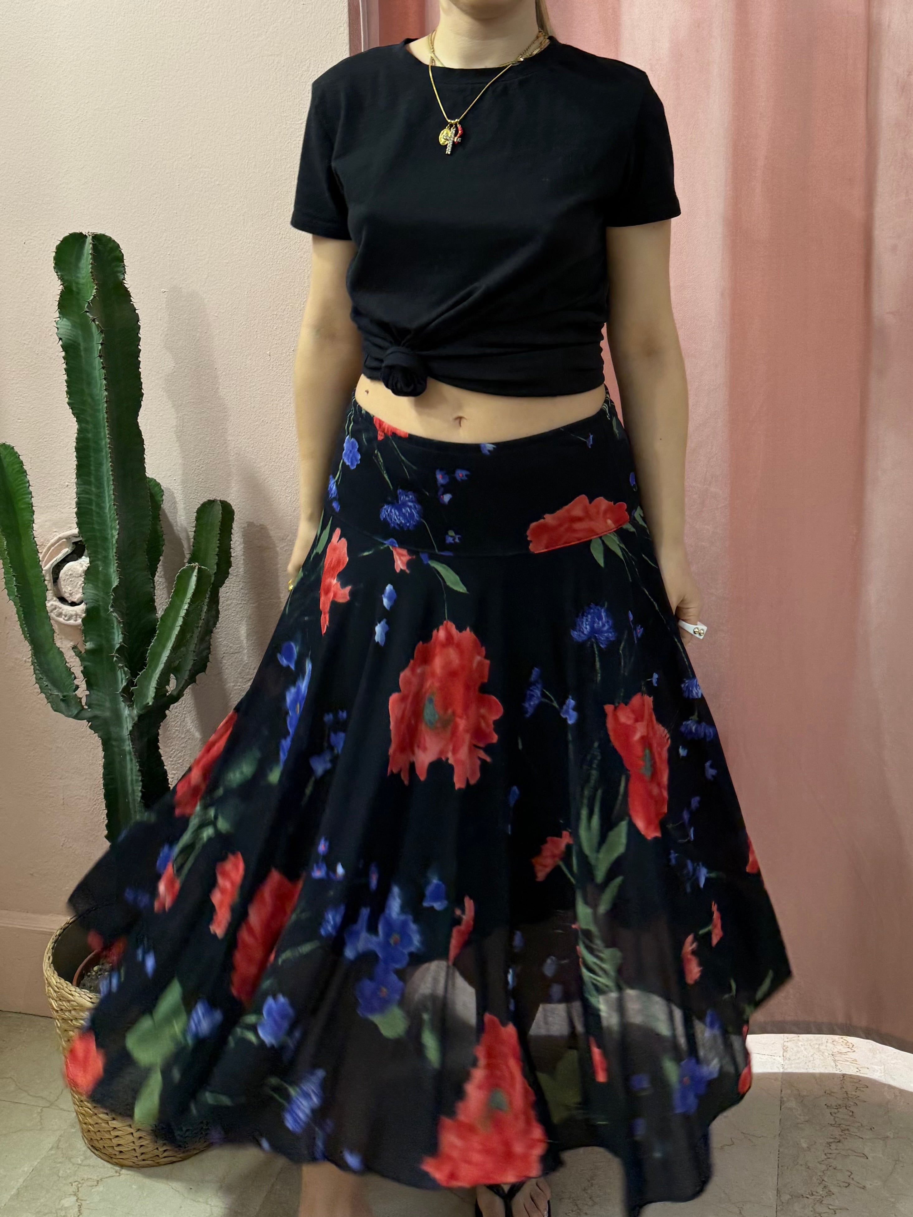 Gonna svasata fantasia papaveri