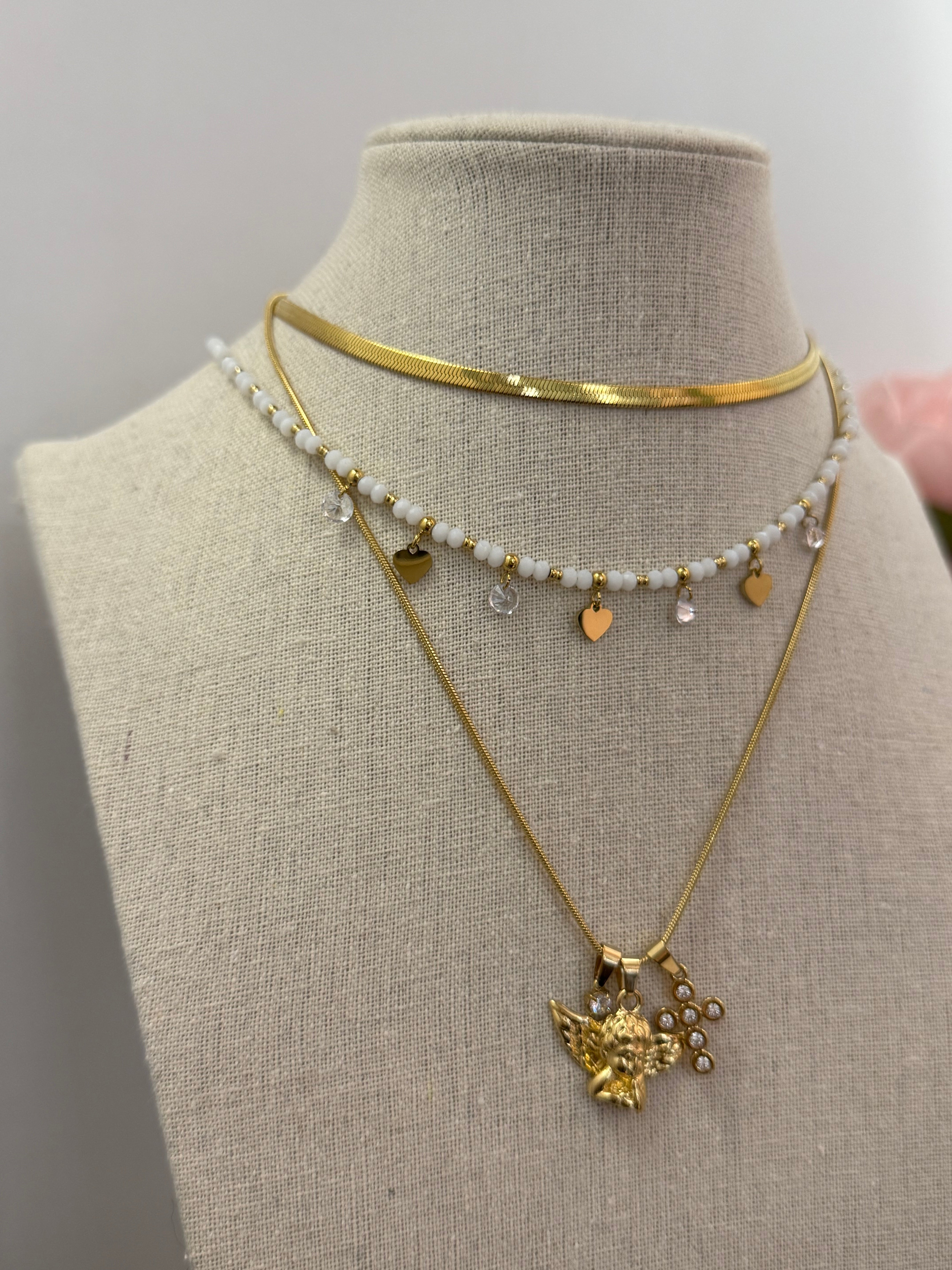 Collana girocollo cuoricini