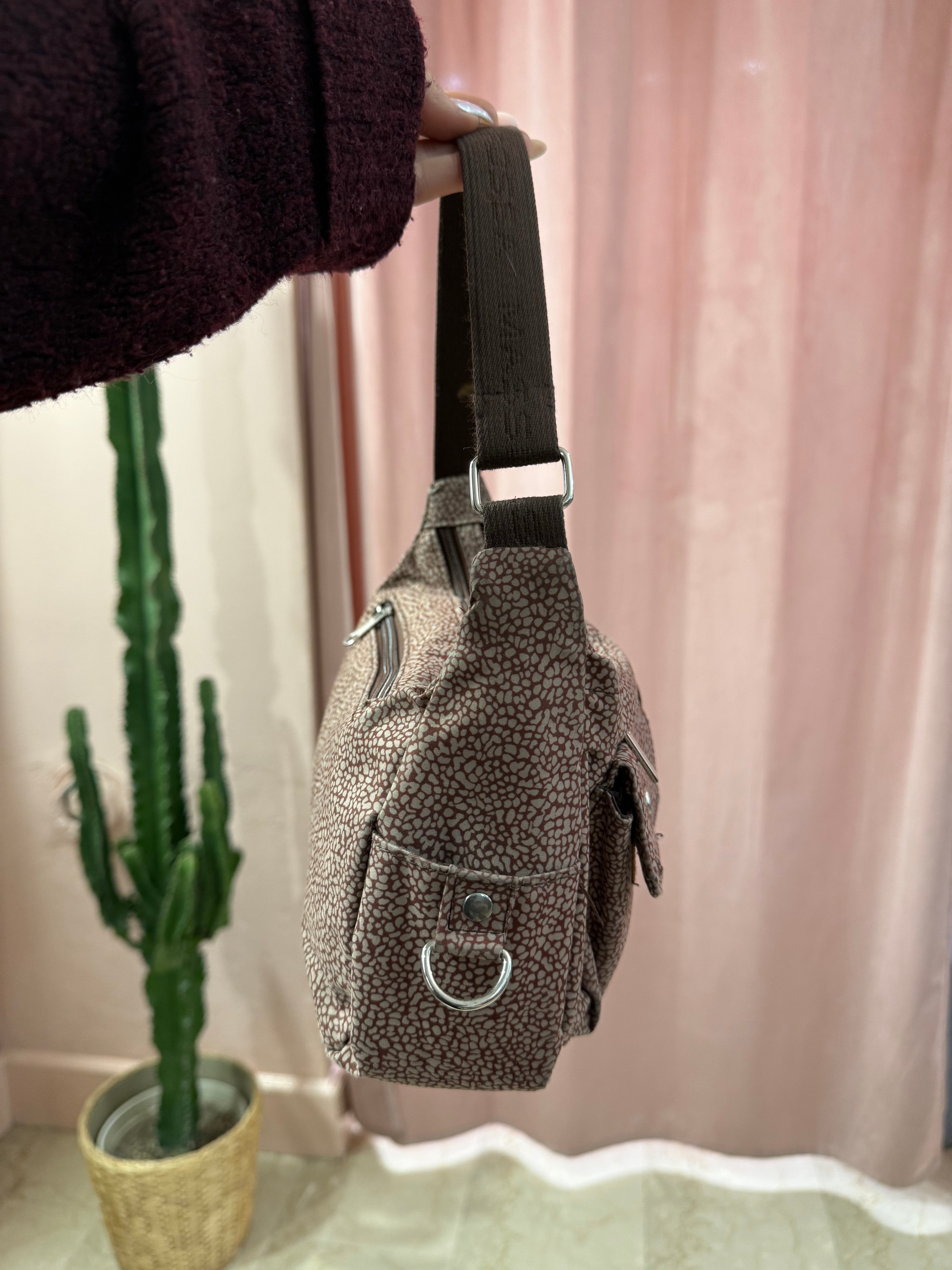 Borsa in tela 00s burgundy