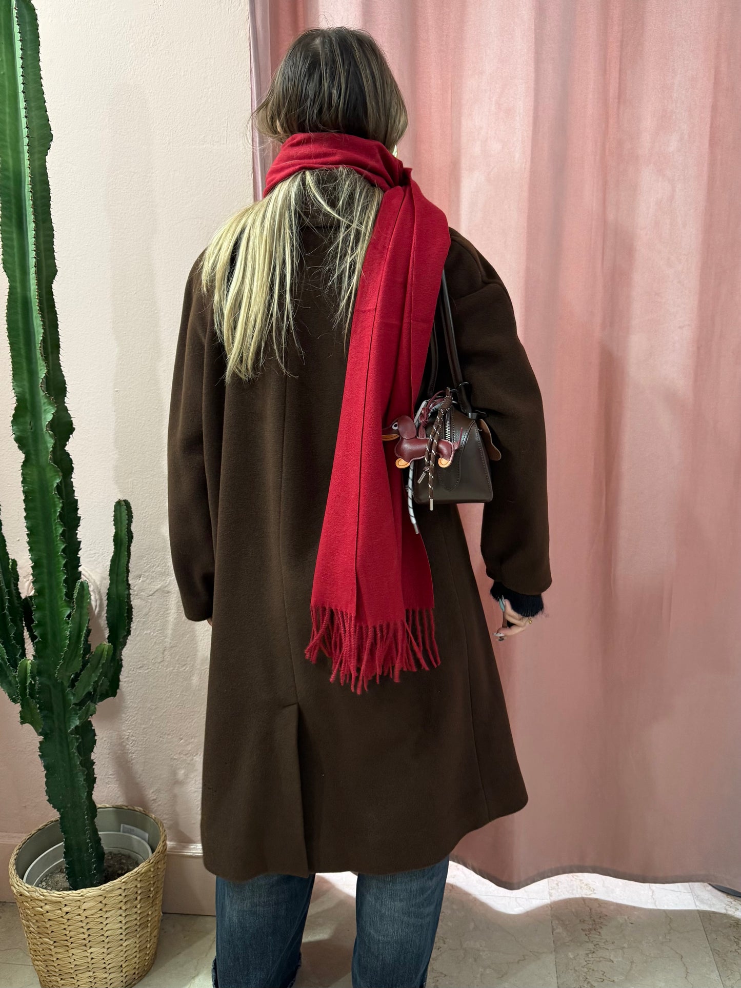 Cappotto vintage in lana cioccolato