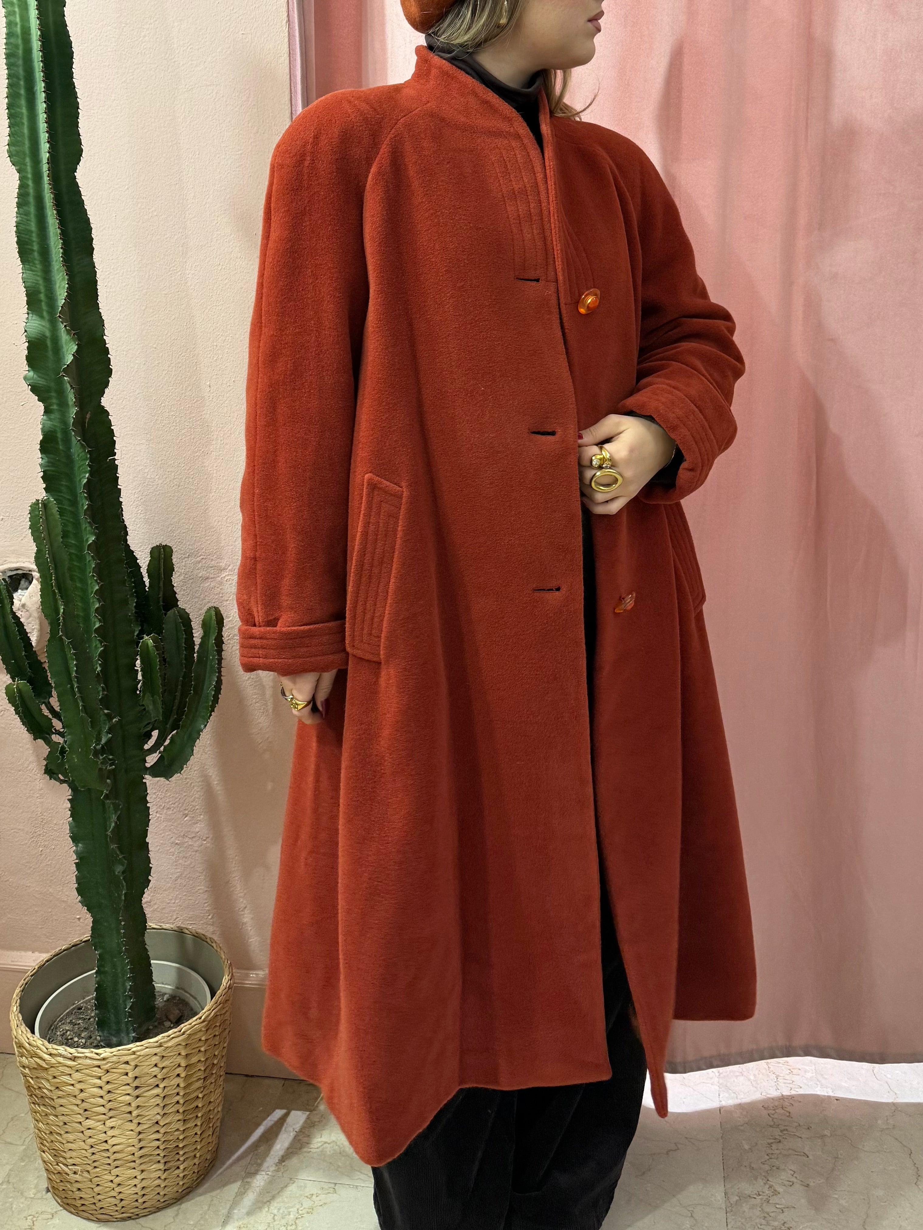 Cappotto vintage mattone in lana