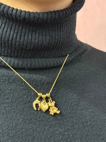 Collana ciondoli gold