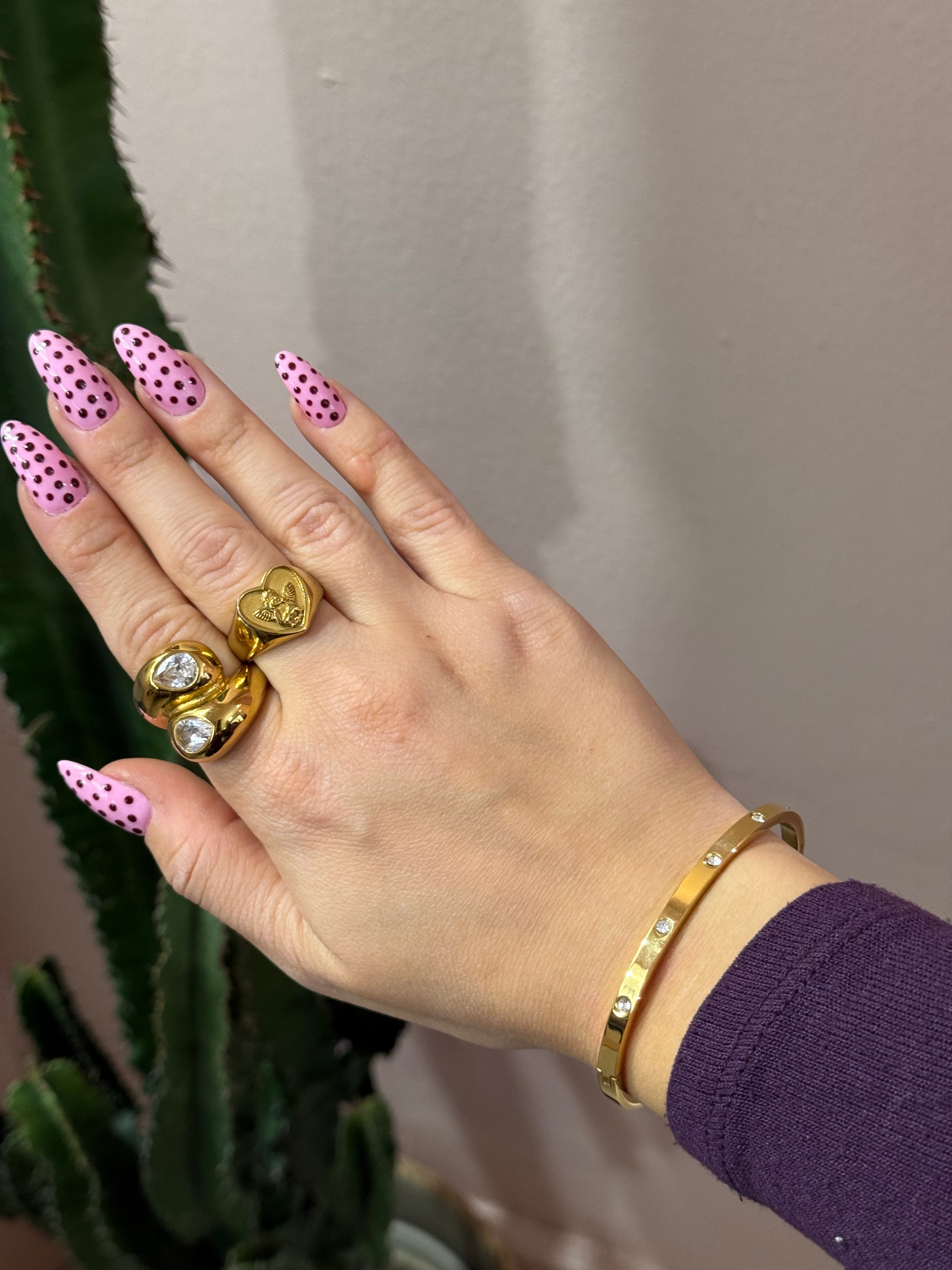 Bracciale rigido con strass