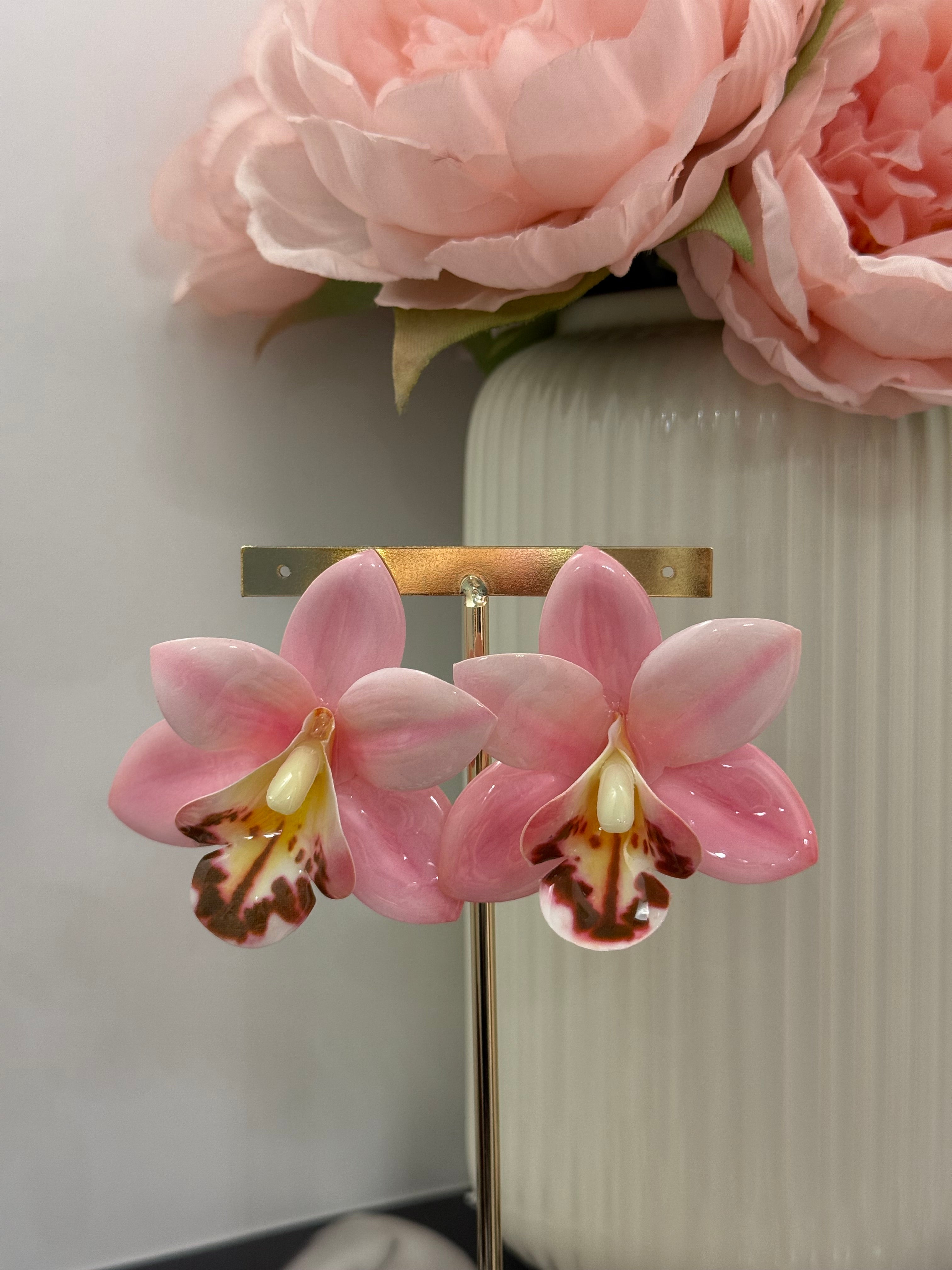 Orecchini a fiore rosa