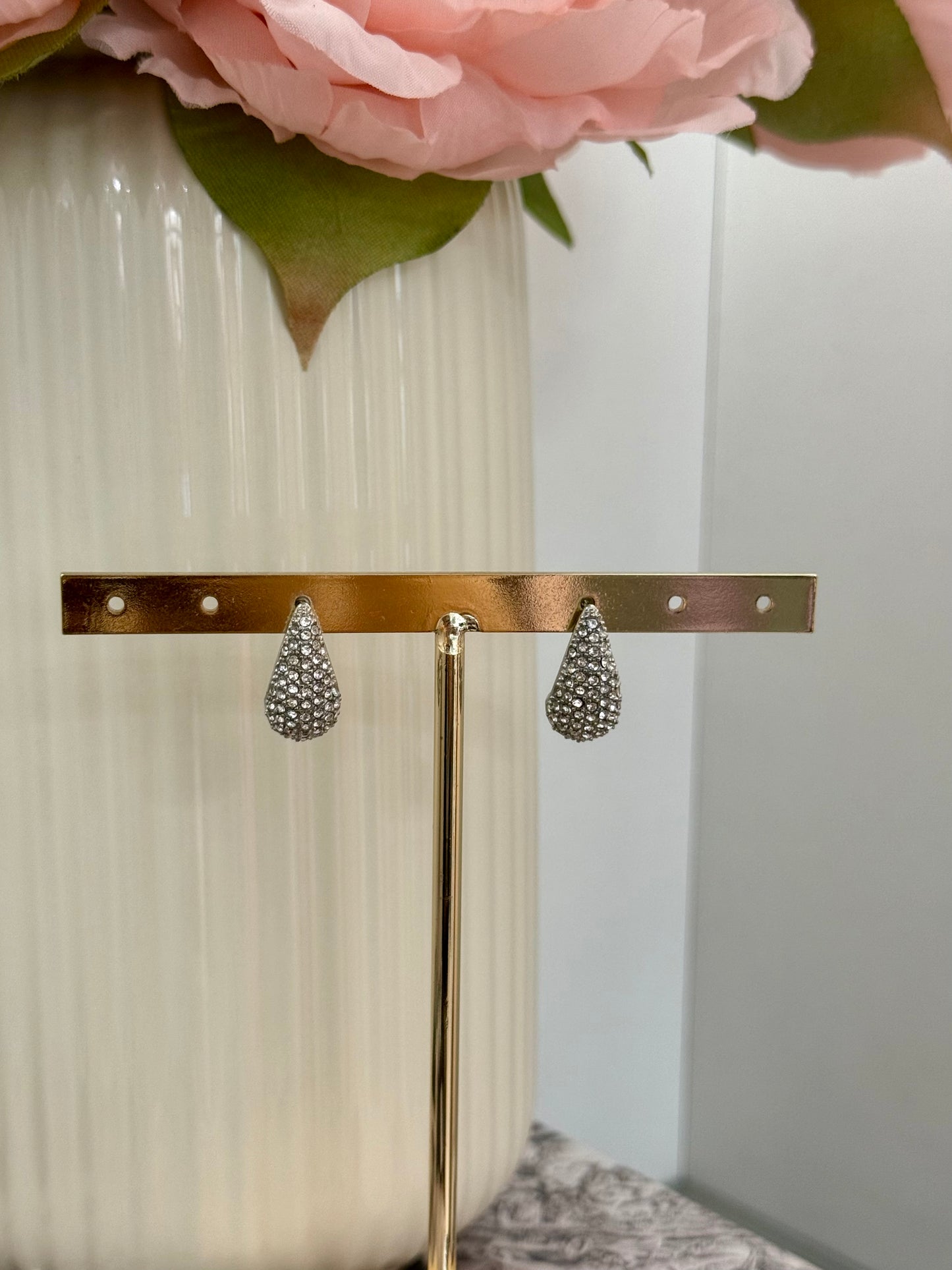 Goccia mini con zirconi gold/ silver