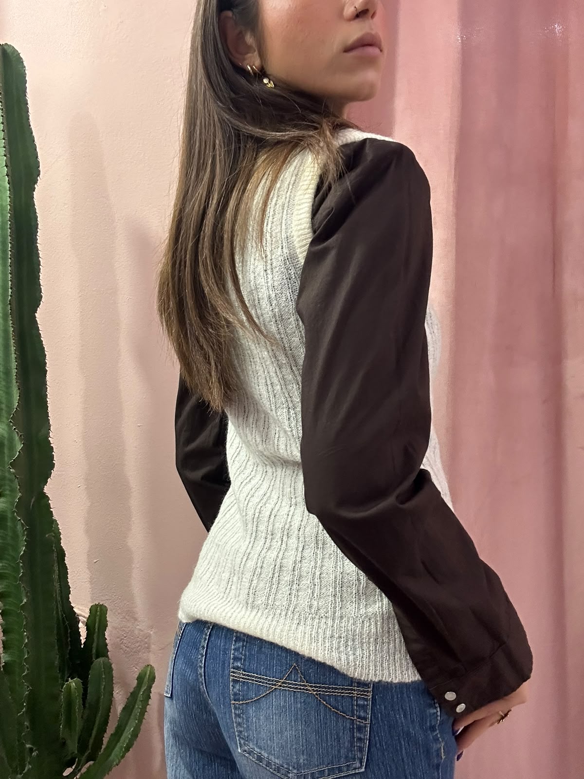 Gilet smanicato vintage in pura lana