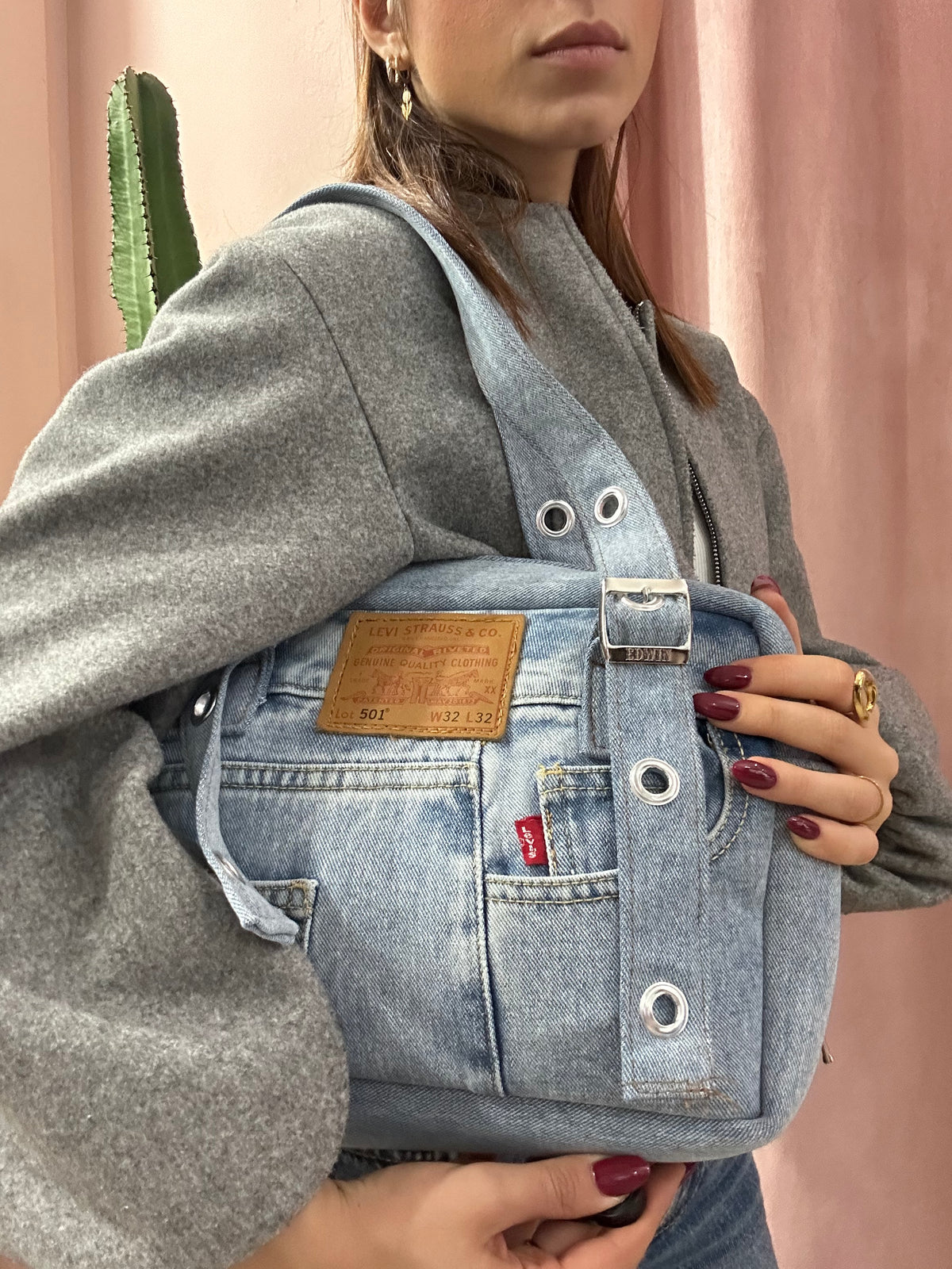 BORSA LEVIS UPCYCLING DENIM CHIARO