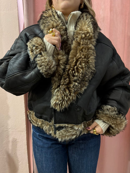 Montone crop pelo bicolor