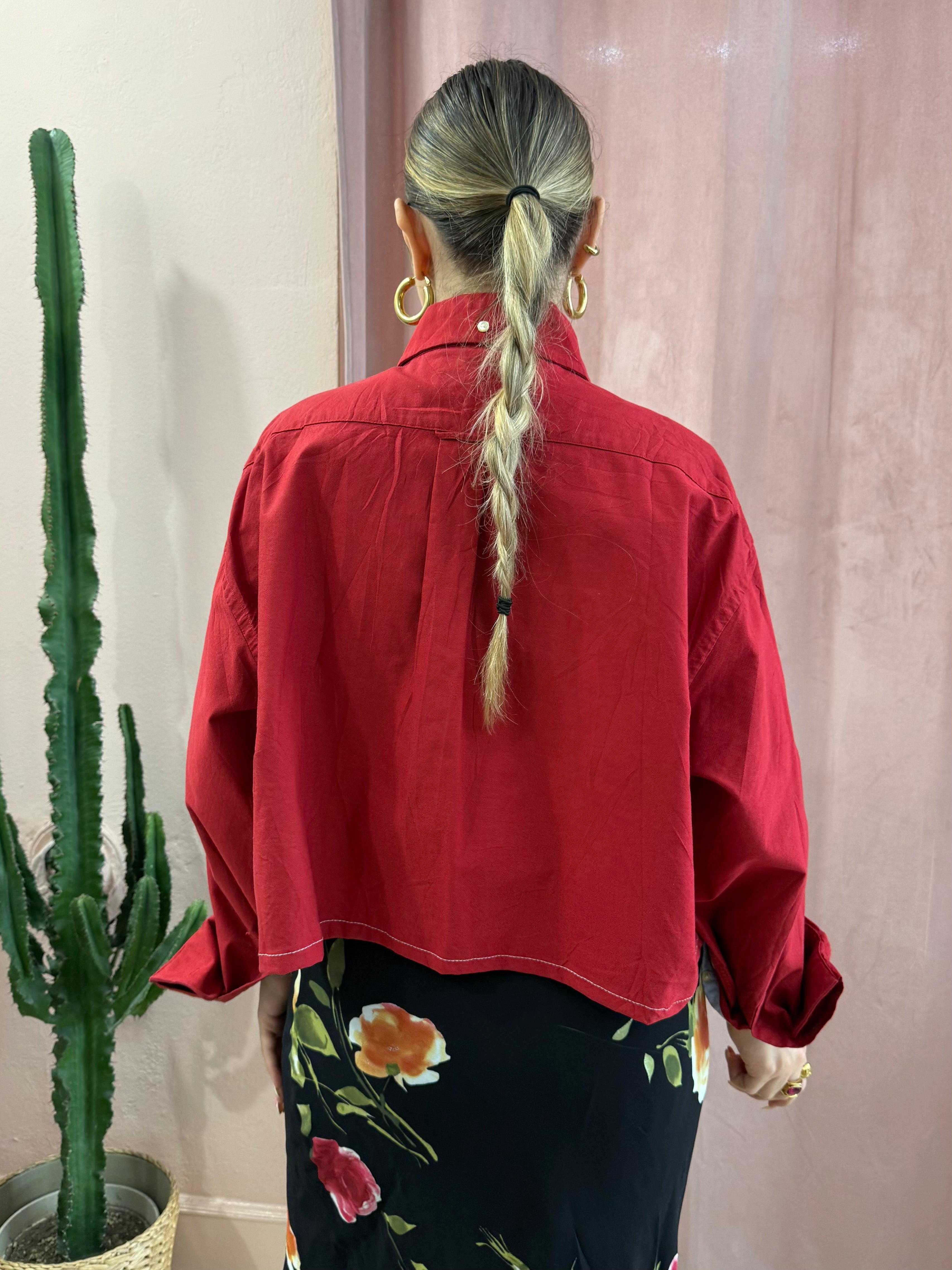 Camicia Tommy Hilfiger upcycling ciliegia