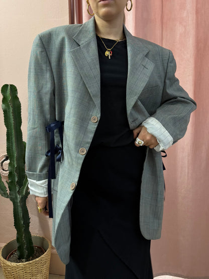 Blazer upcycling fiocchi principe di Galles
