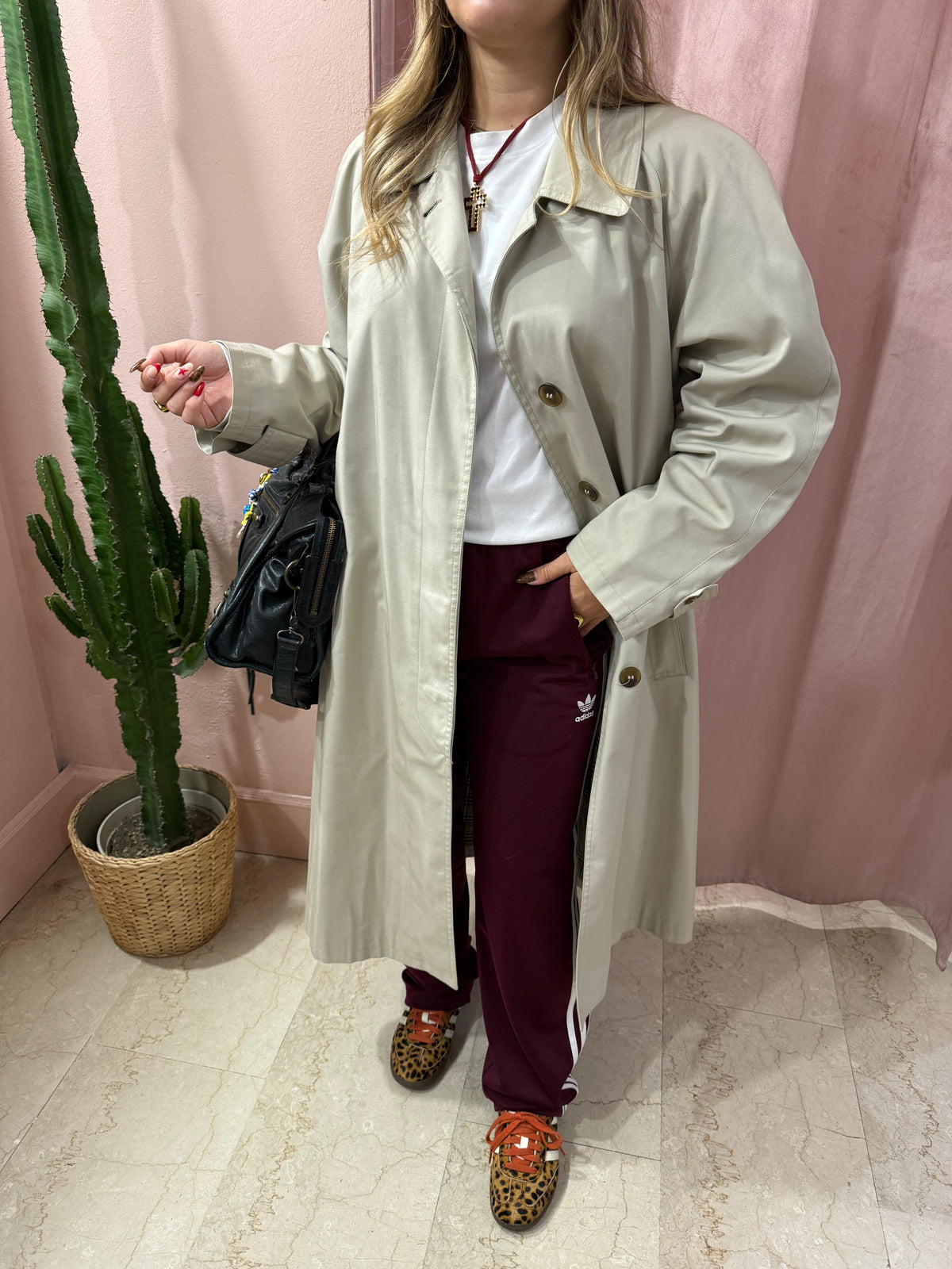 Trench vintage grigio