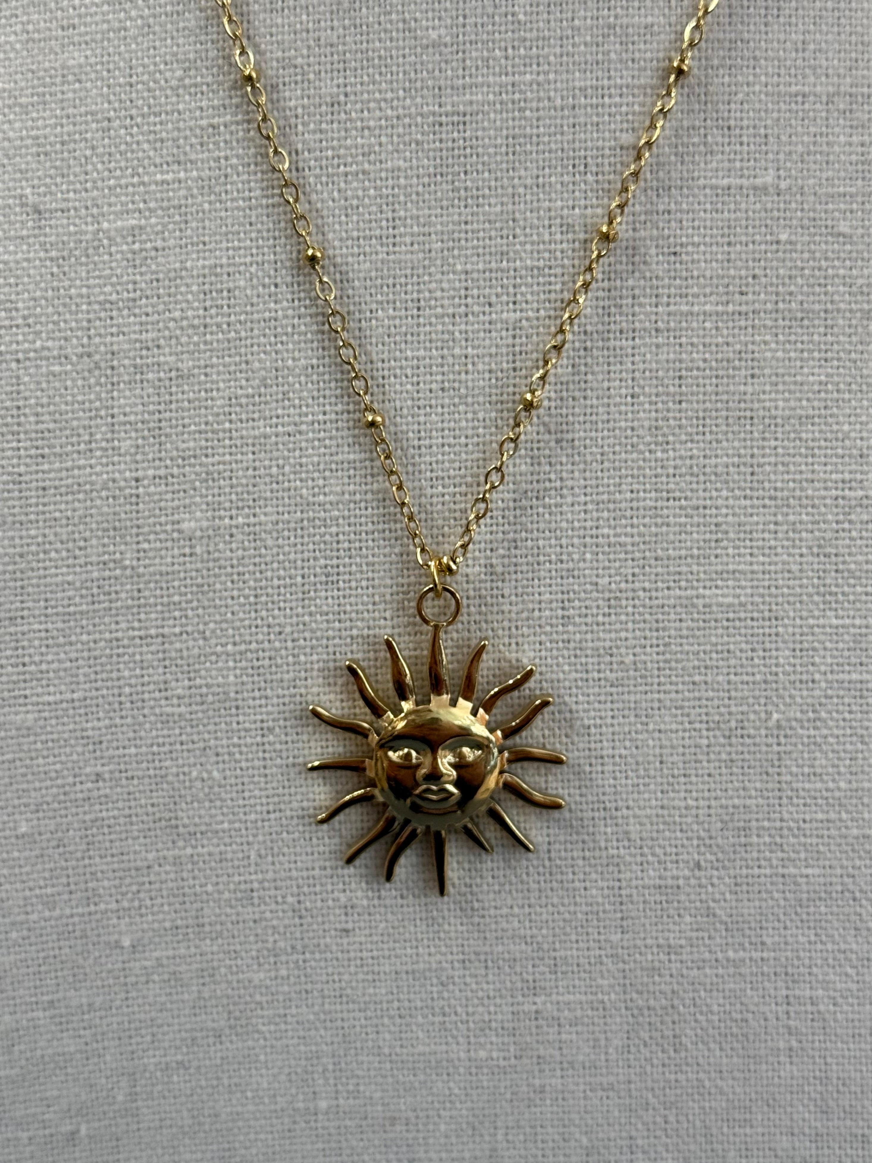 Collana con Sole gold/silver