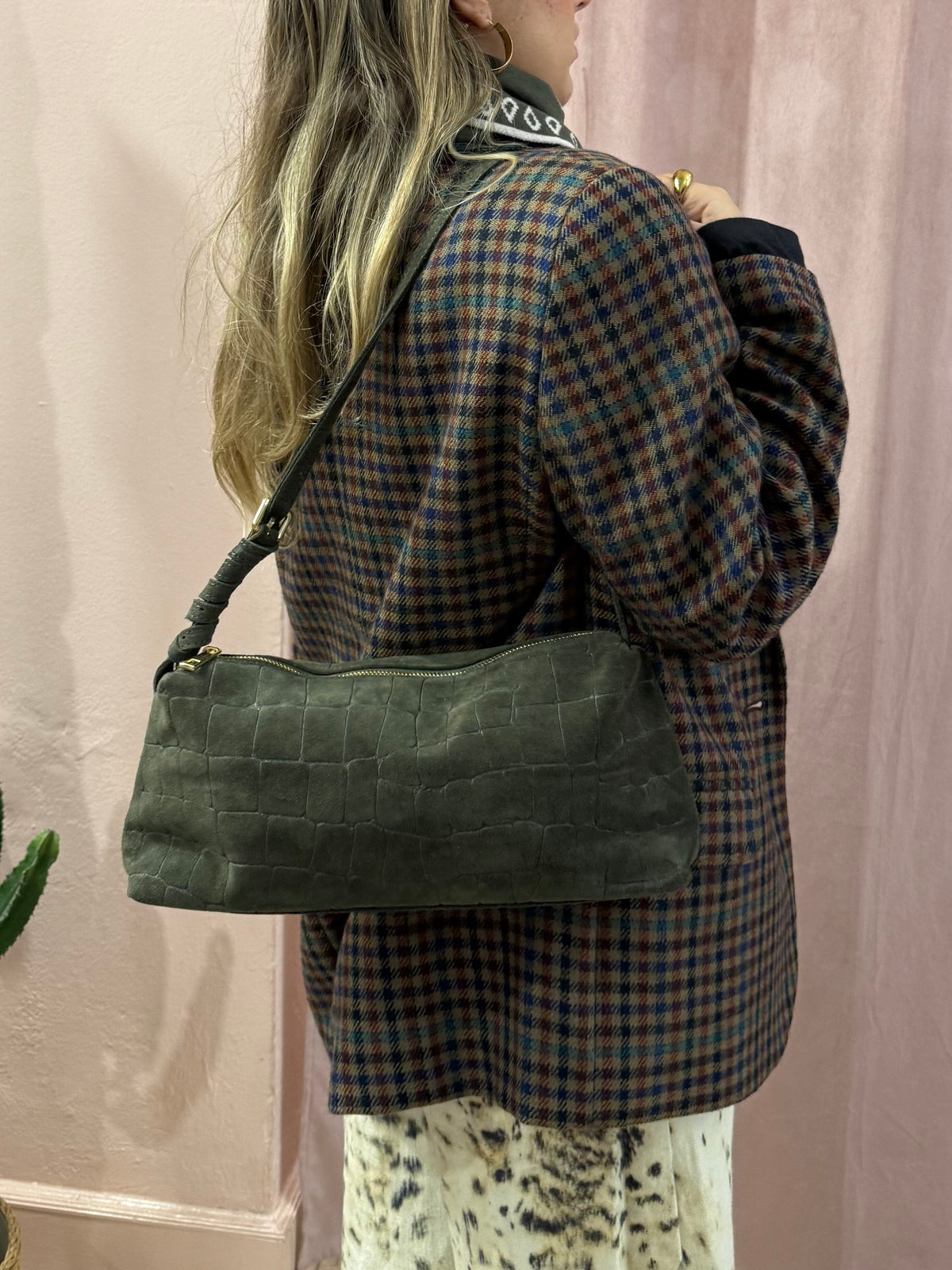 Borsa vera pelle stampa cocco| più colori