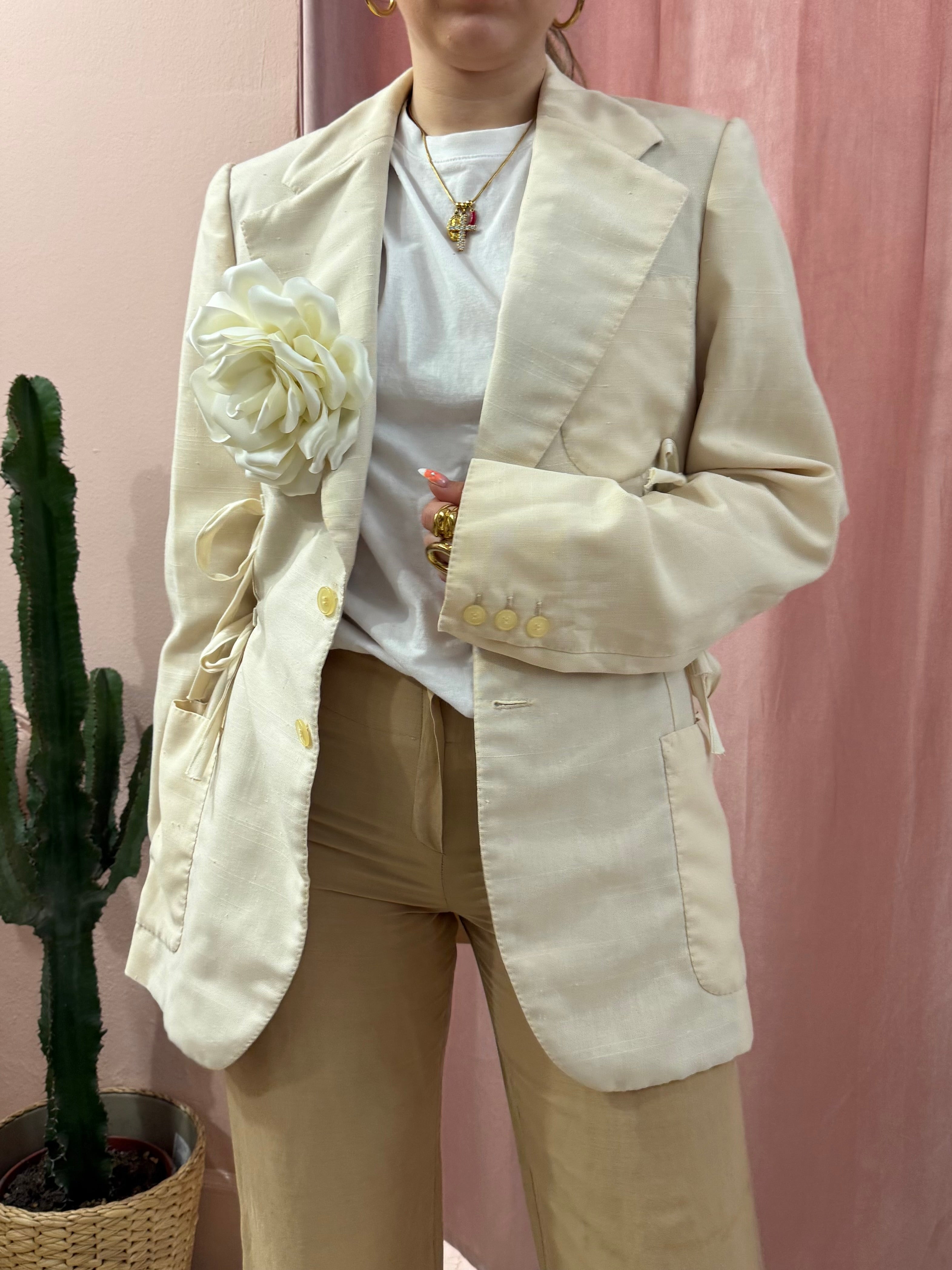 Blazer upcycling fiocchi crema