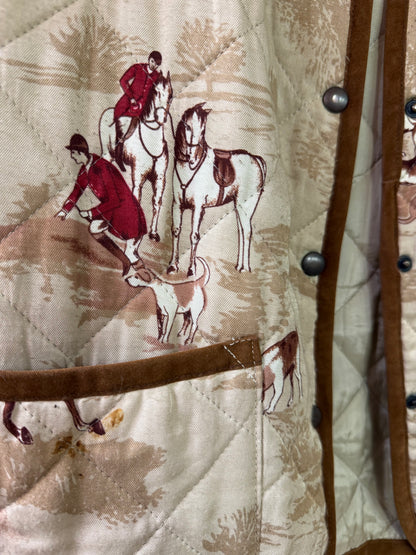 Gilet vintage in tessuto fantasia Caccia