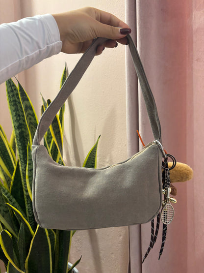 Borsa Levis upcycling grigio beige tag mini