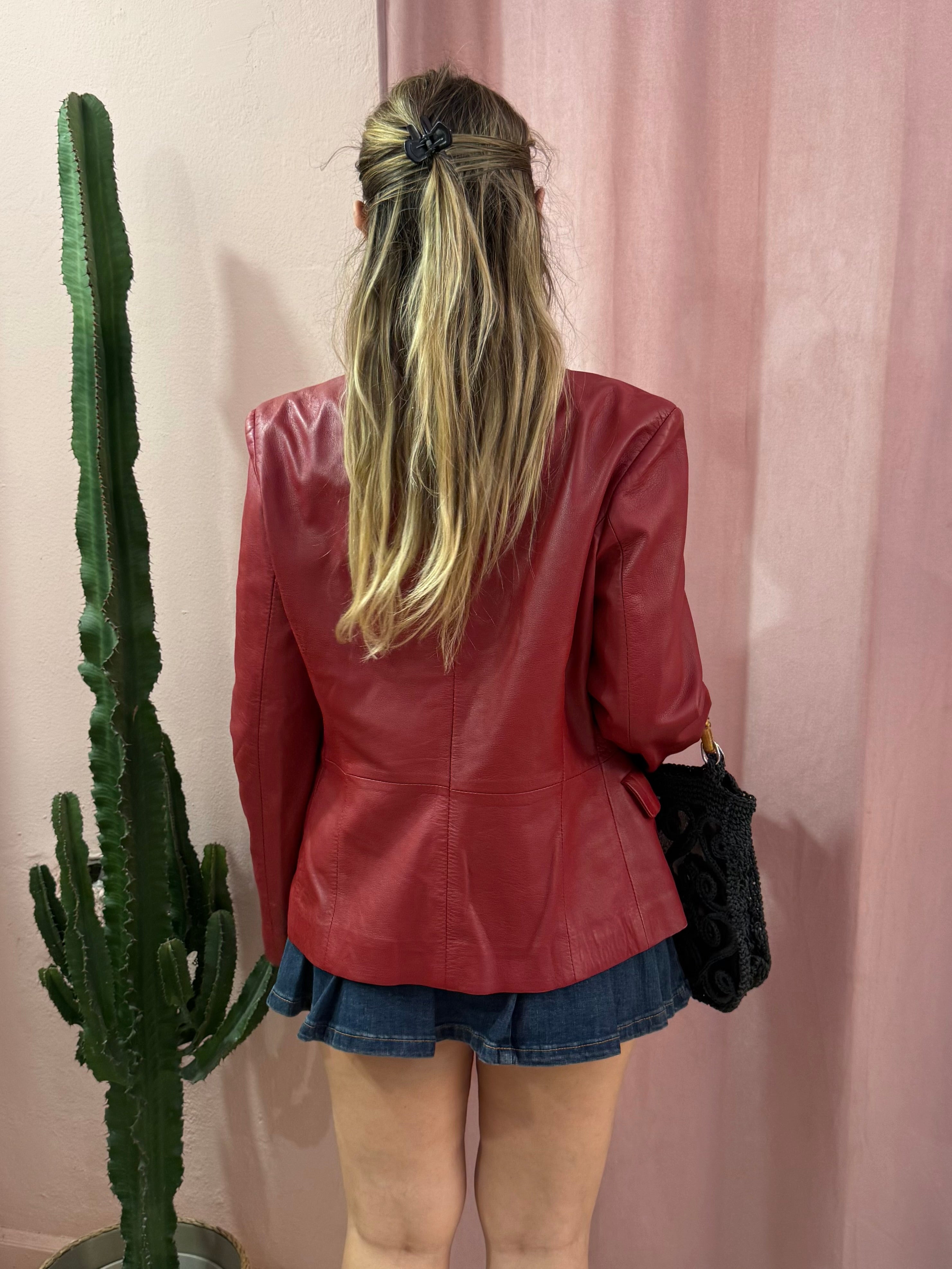 Giacca modello blazer rosso