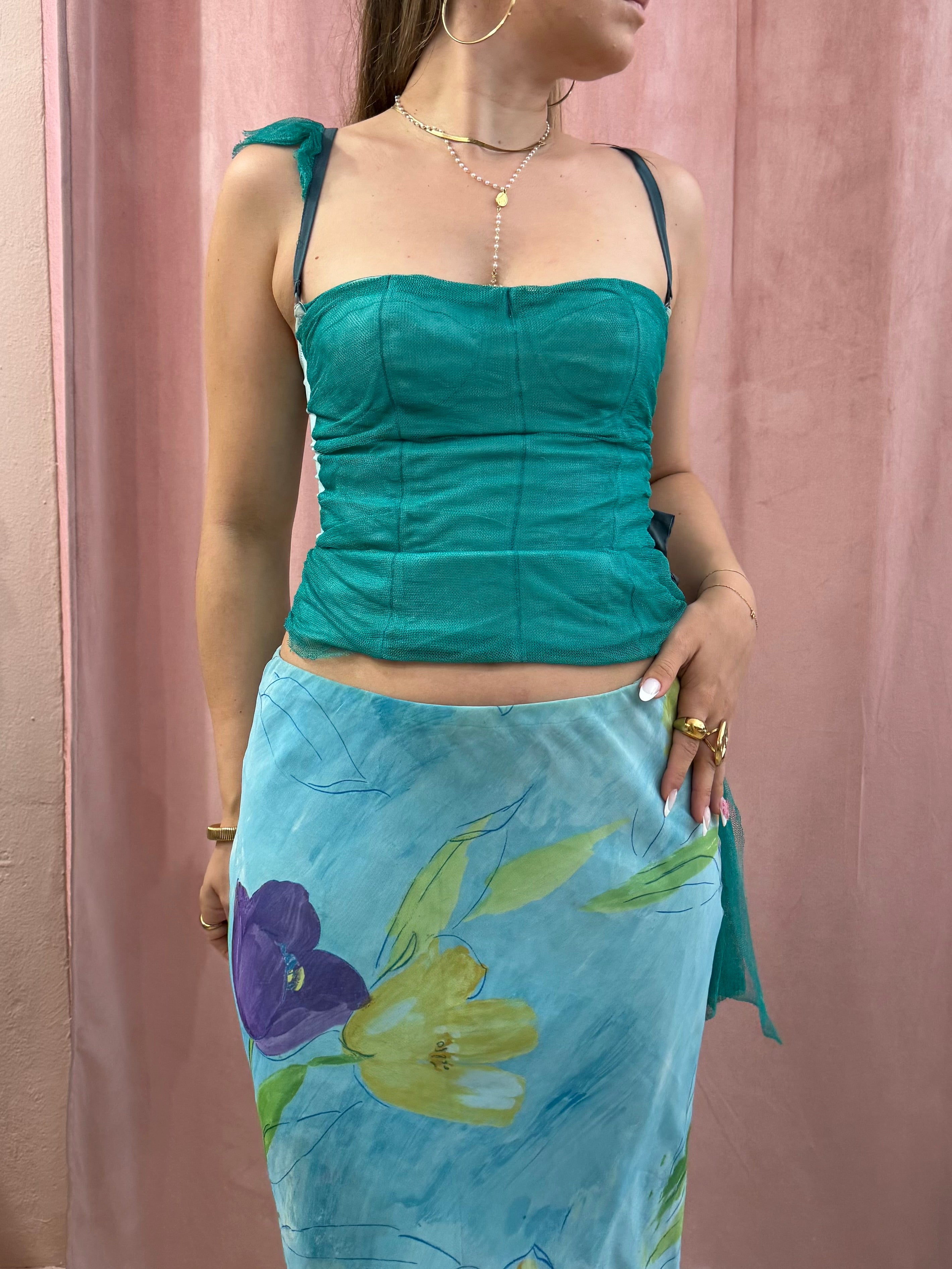 Top Pinko verde acqua