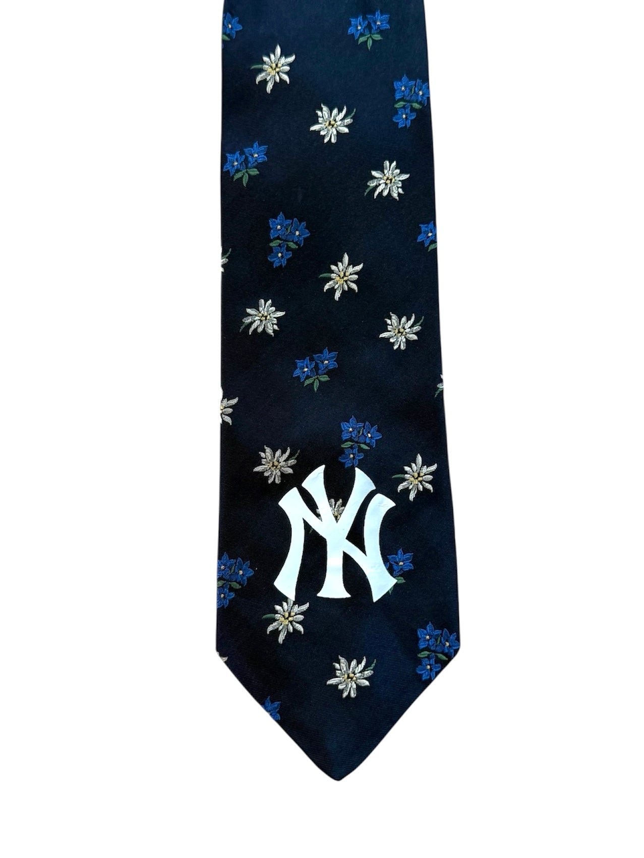 Cravatta New Yankees a fiori sul blu