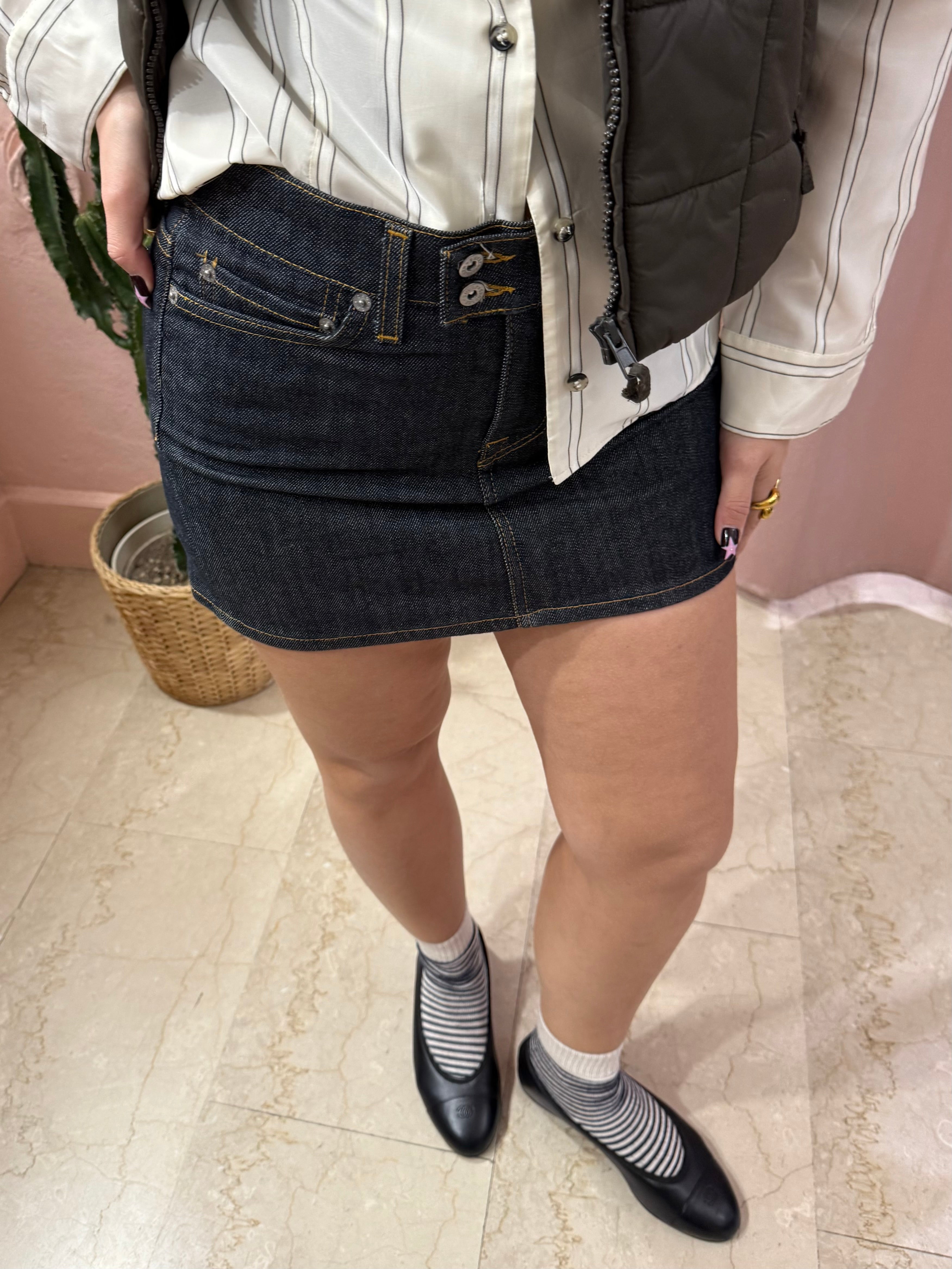 Minigonna in denim 00s