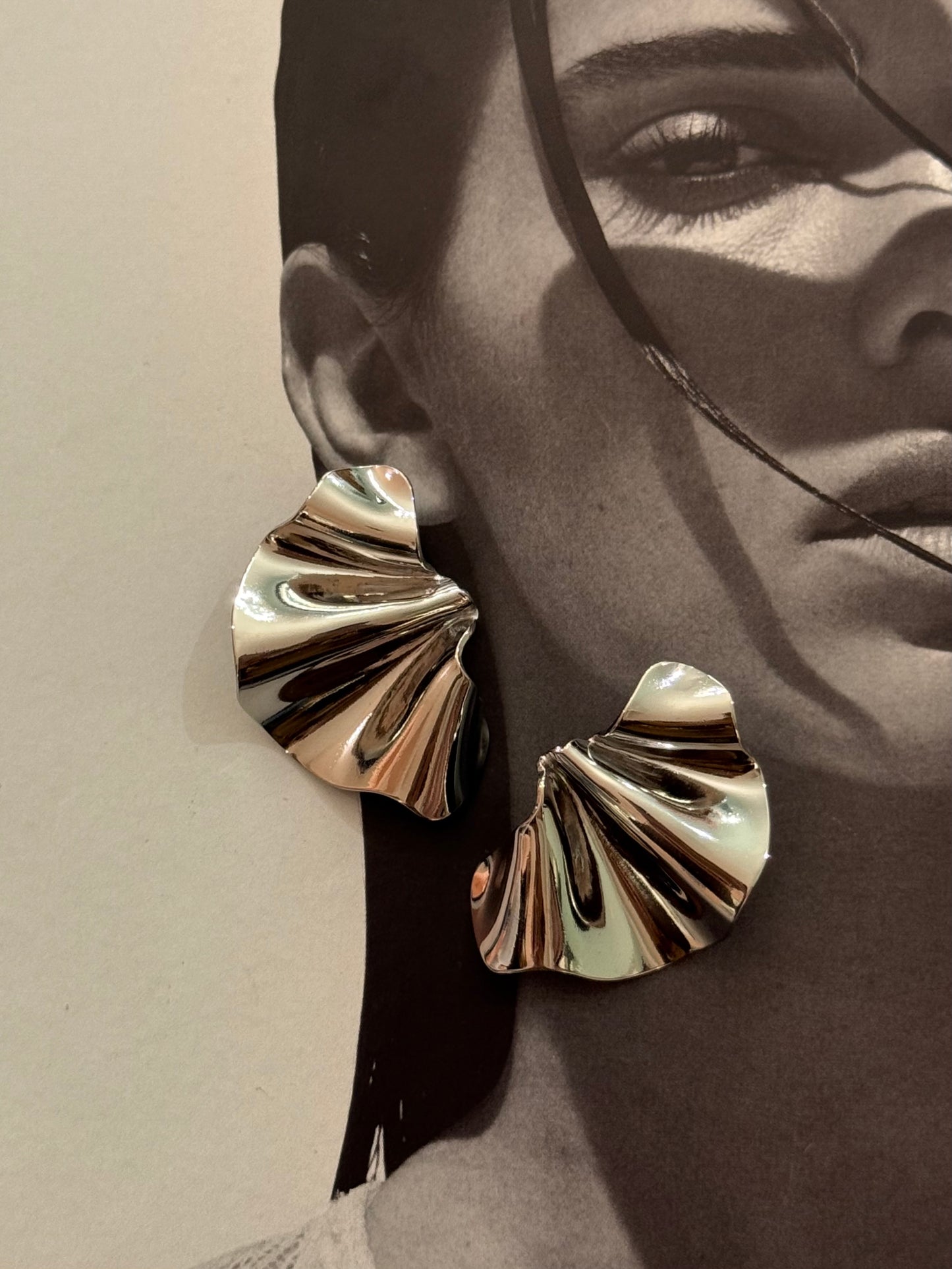Orecchini “specchio” gold/ silver